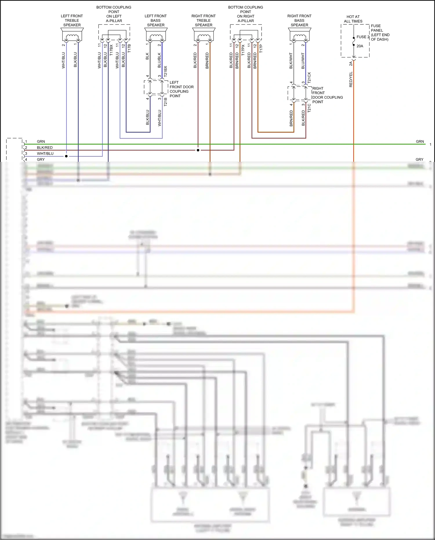 Audi A7 II (2018-2023) information electronics control module 1 wiring diagram  (14 of 18)