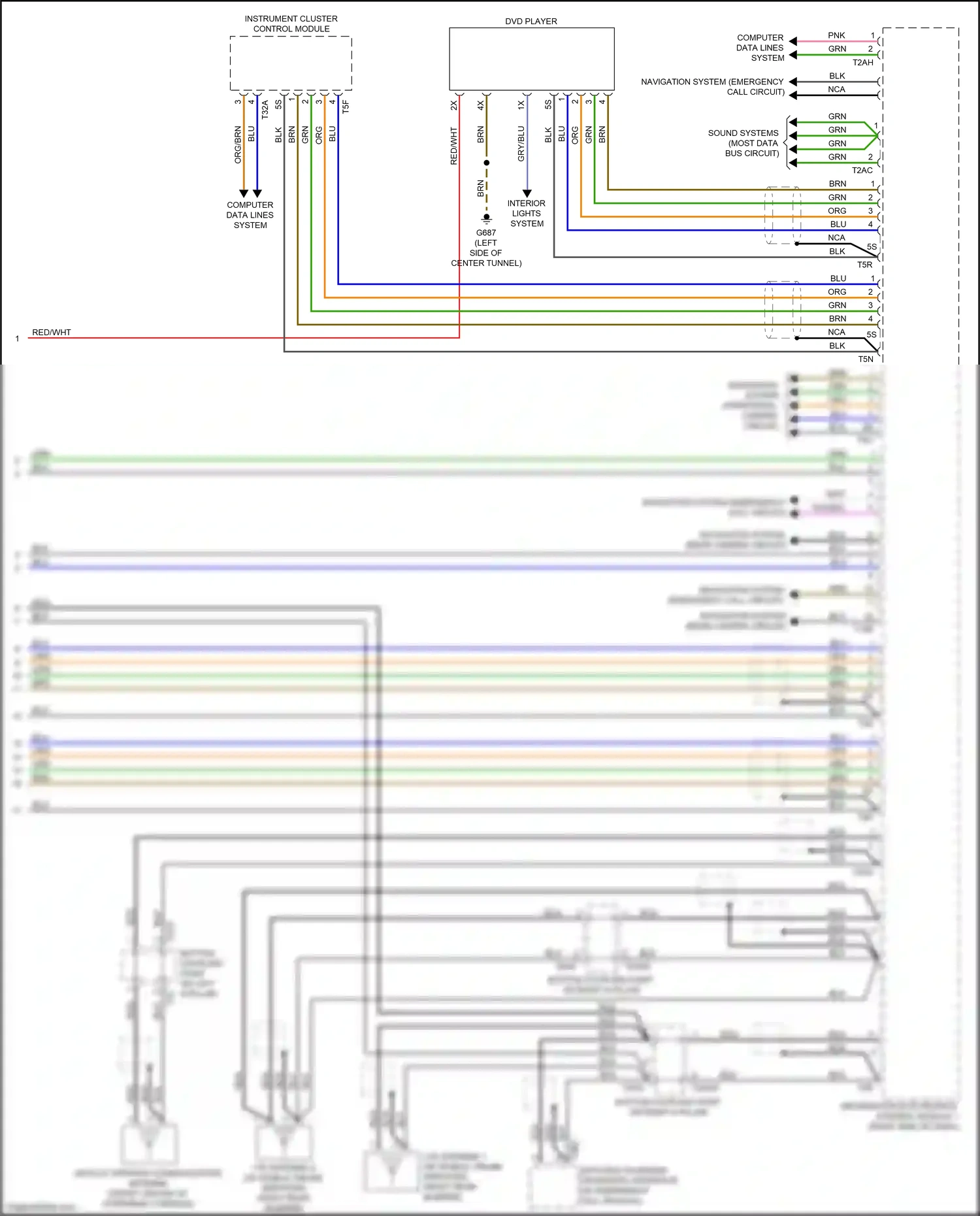 Audi A7 II (2018-2023) instrument cluster control module wiring diagram  (27 of 31)