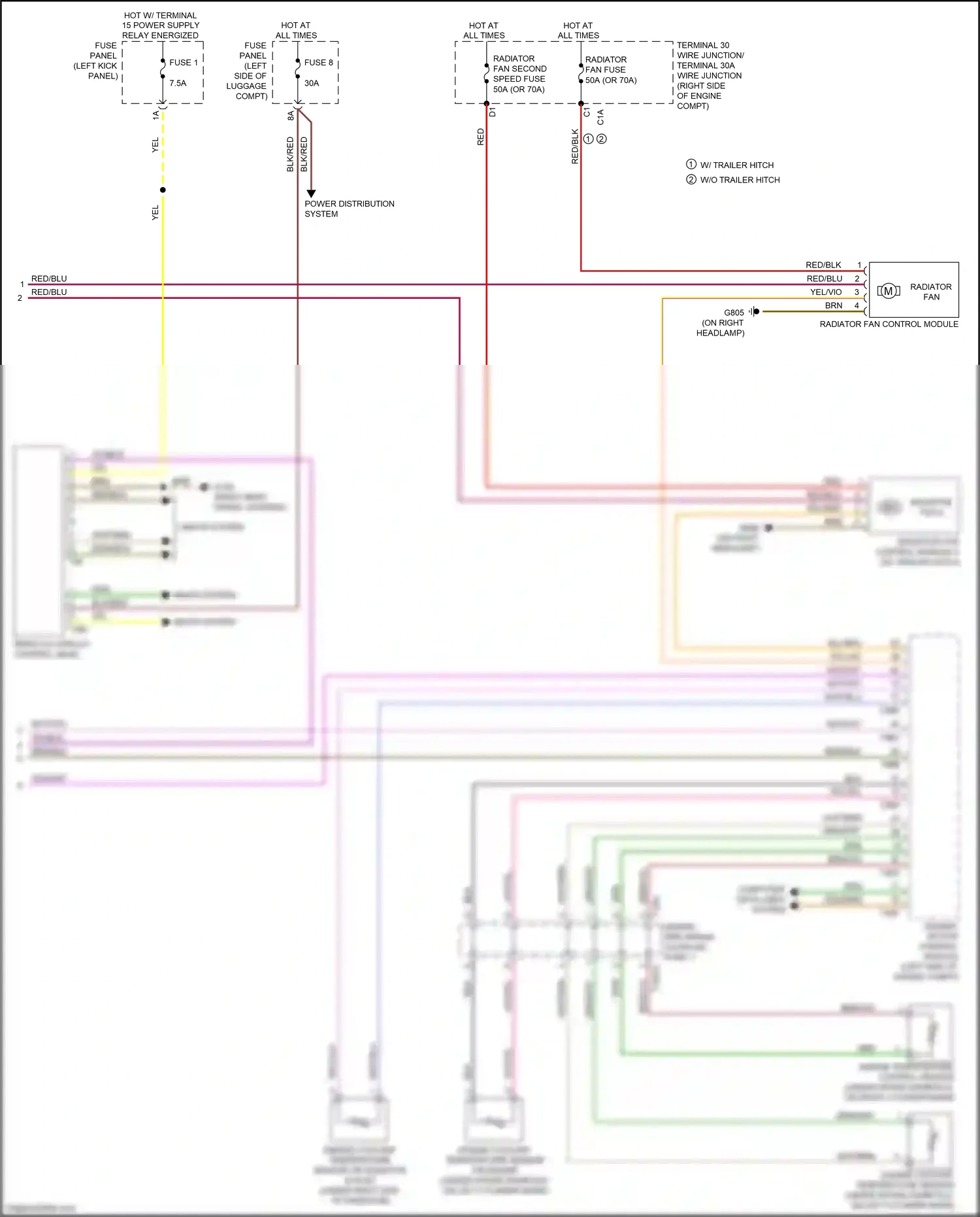 Audi A7 II (2018-2023) (left kick panel) wiring diagram  (63 of 85)