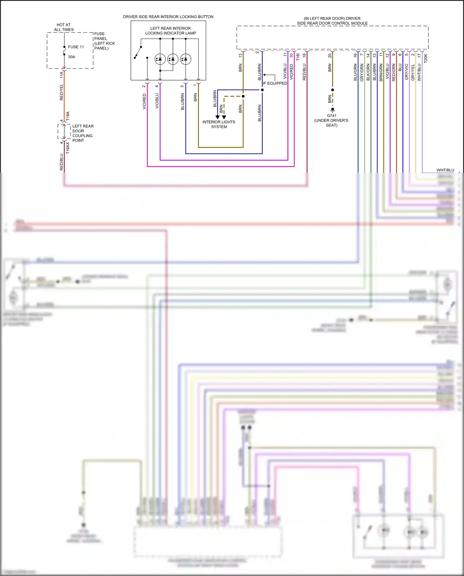 Audi A7 II (2018-2023) (left kick panel) wiring diagram  (47 of 85)