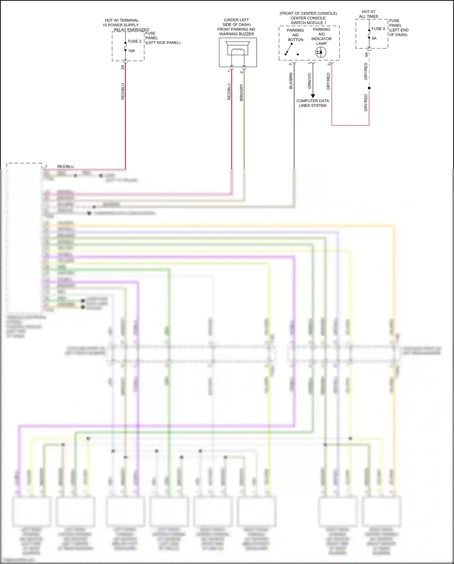 Audi A7 II (2018-2023) (left kick panel) wiring diagram  (36 of 85)