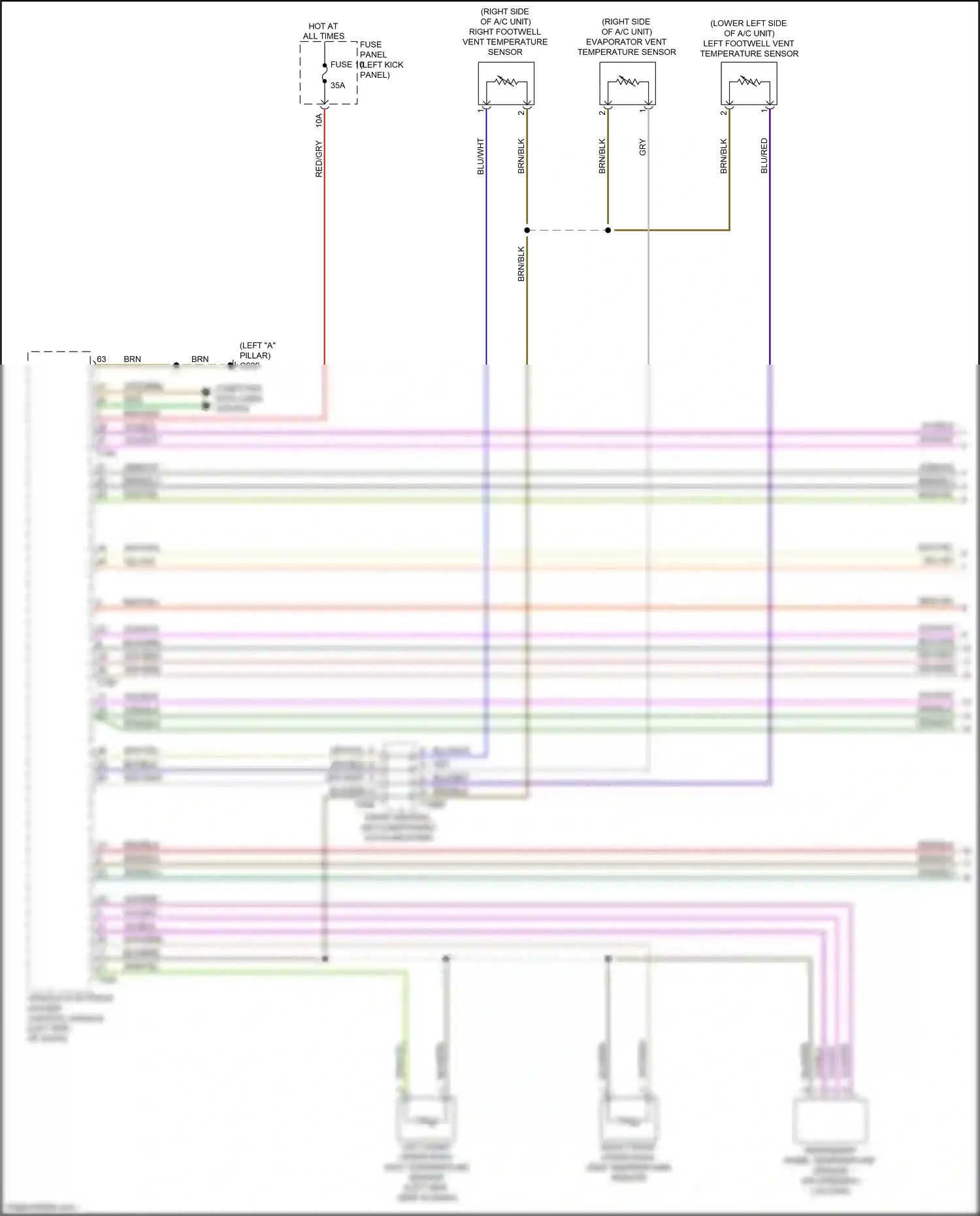 Audi A7 II (2018-2023) (left kick panel) wiring diagram  (61 of 85)