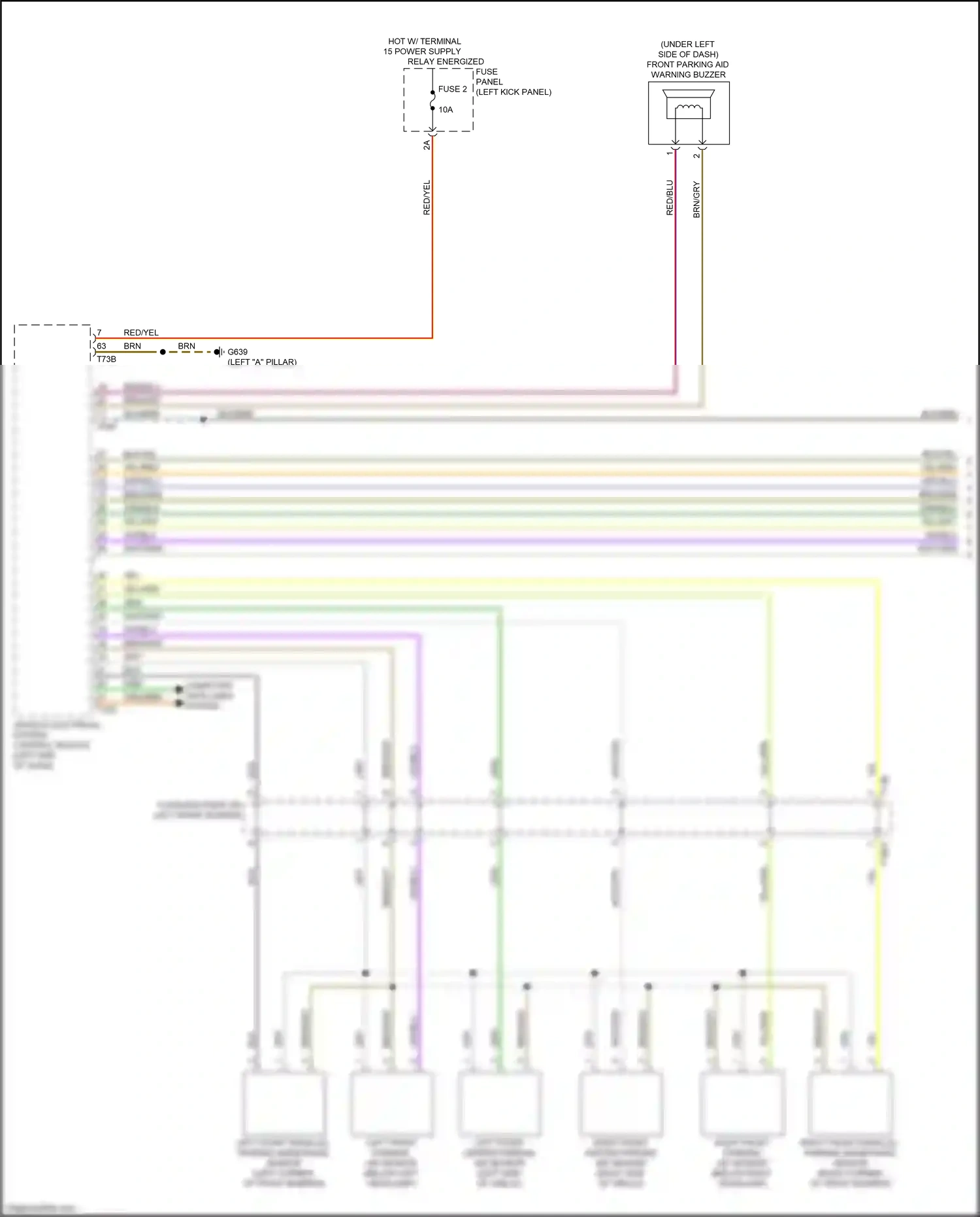 Audi A7 II (2018-2023) (left kick panel) wiring diagram  (38 of 85)