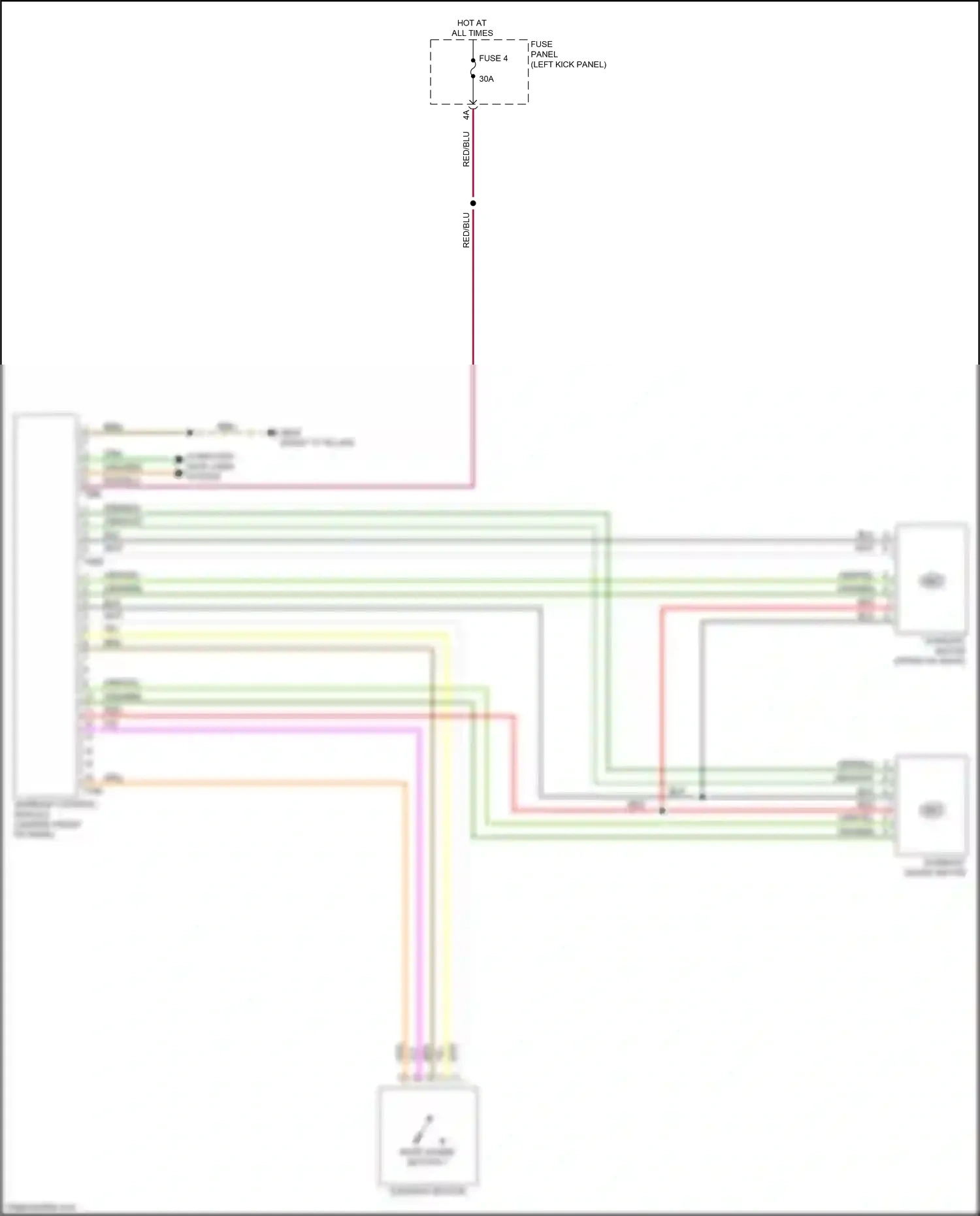 Audi A7 II (2018-2023) (left kick panel) wiring diagram  (27 of 85)