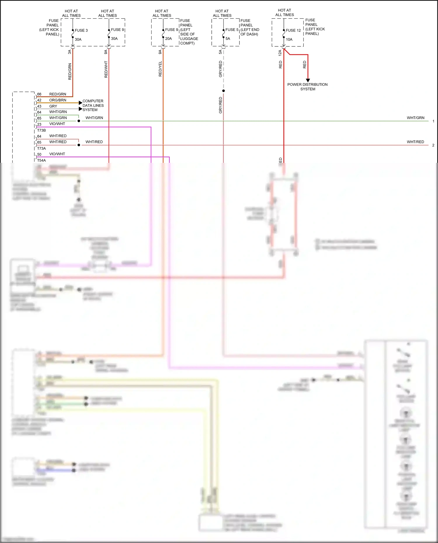 Audi A7 II (2018-2023) (left kick panel) wiring diagram  (14 of 85)