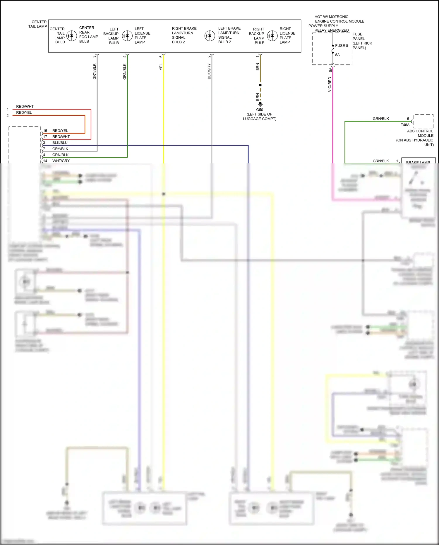 Audi A7 II (2018-2023) (left kick panel) wiring diagram  (5 of 85)