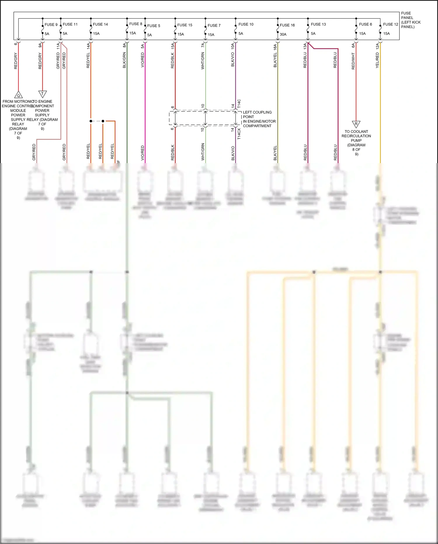Audi A7 II (2018-2023) (left kick panel) wiring diagram  (19 of 85)