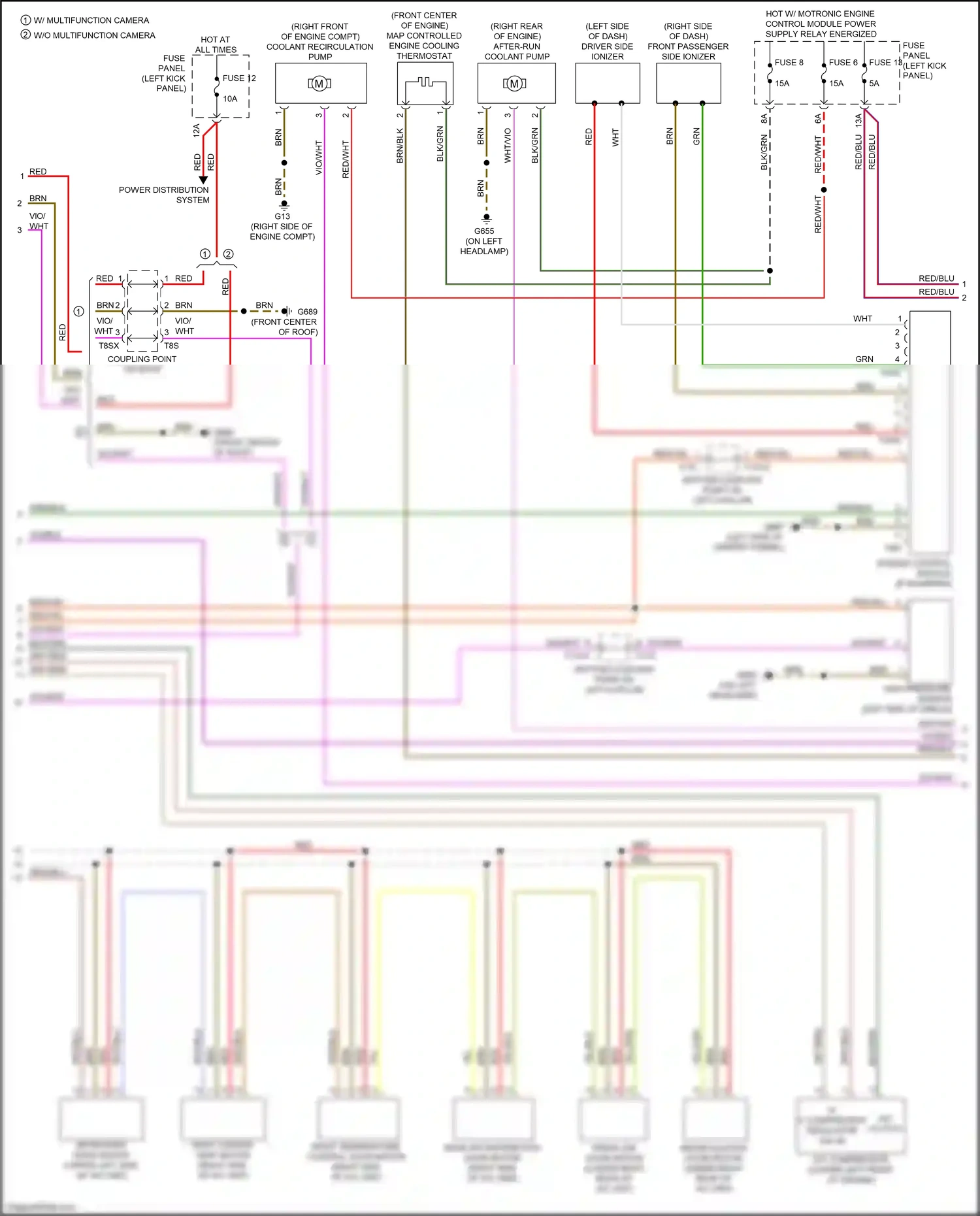 Audi A7 II (2018-2023) (left kick panel) wiring diagram  (62 of 85)