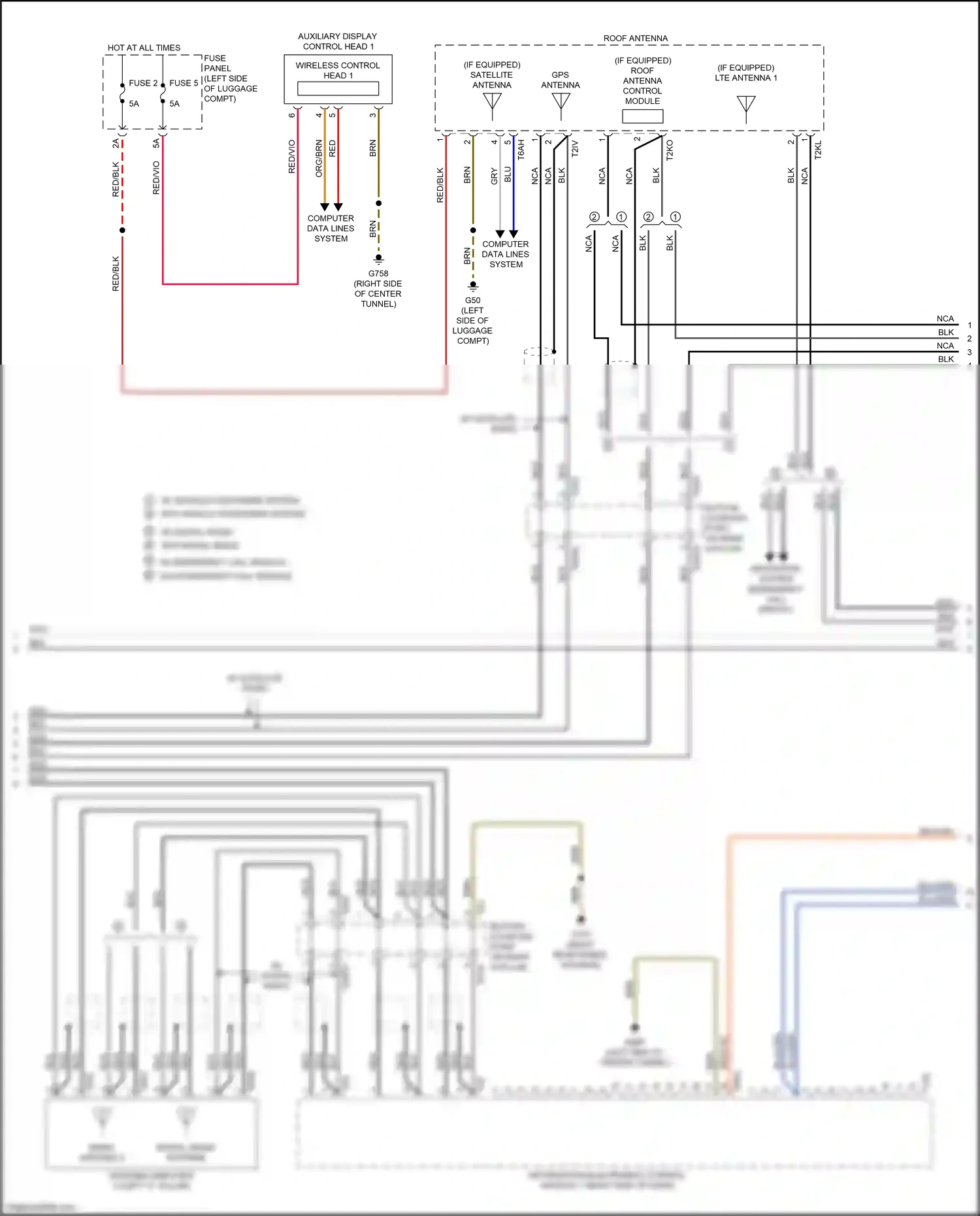Audi A7 II (2018-2023) navigation system wiring diagram  (1 of 20)