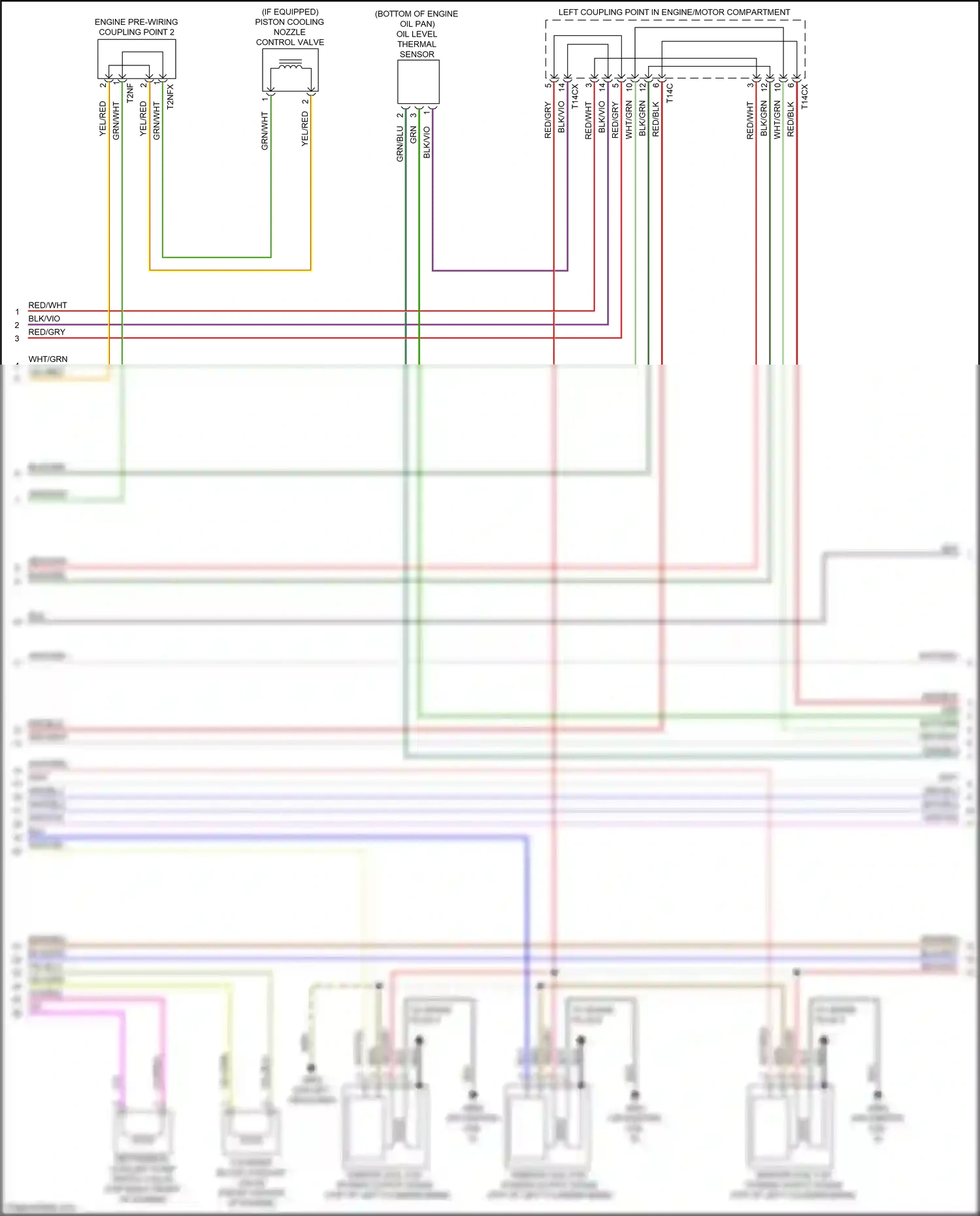 Audi A7 II (2018-2023) piston cooling nozzle control valve wiring diagram  (2 of 2)