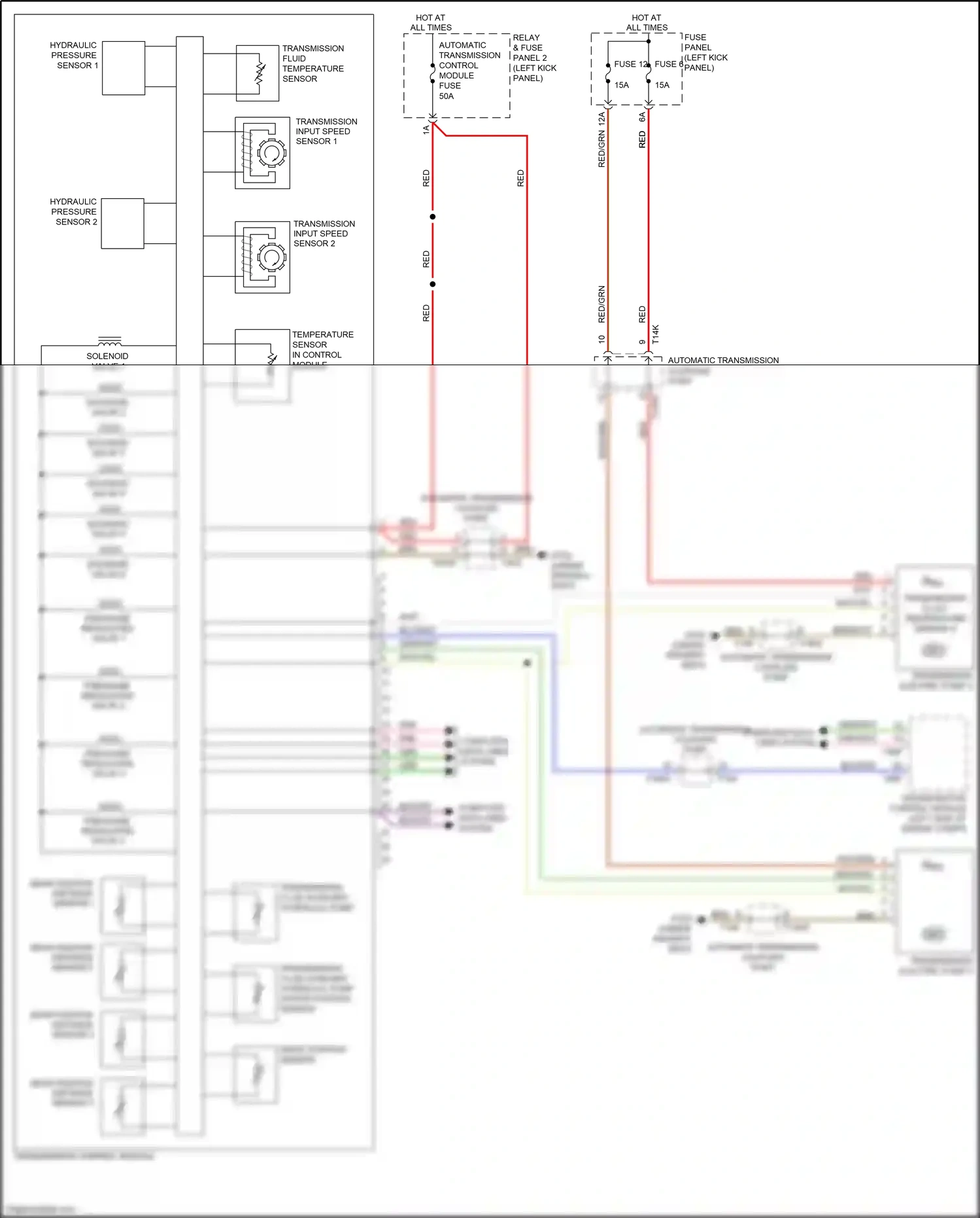 Audi A7 II (2018-2023) transmission fluid temperature sensor 2 wiring diagram  (1 of 1)