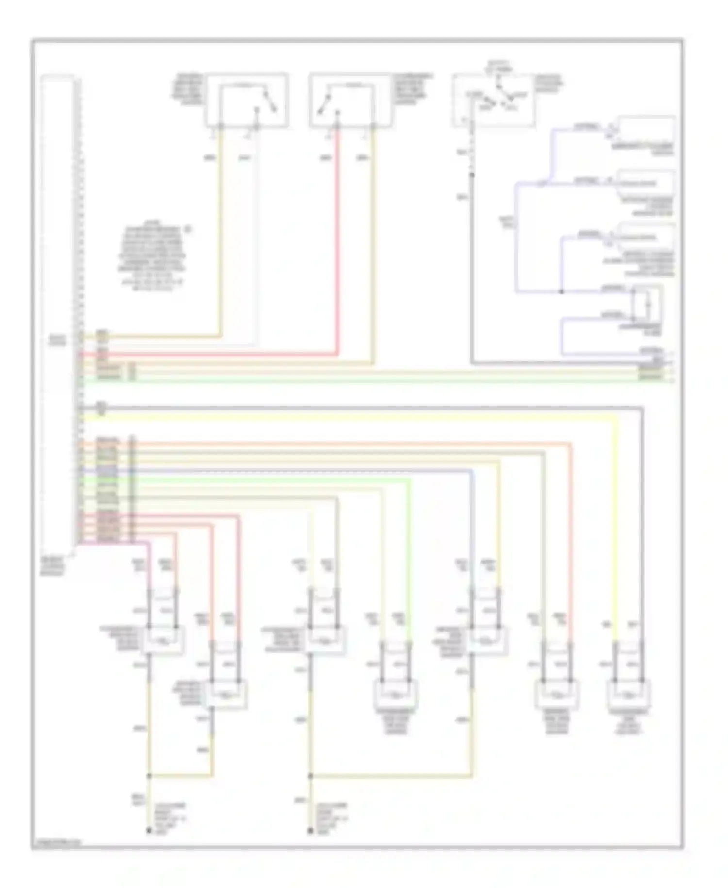 A8 Audi D2 facelift (1999-2002): Supplemental restraints circuit (1 of 2)