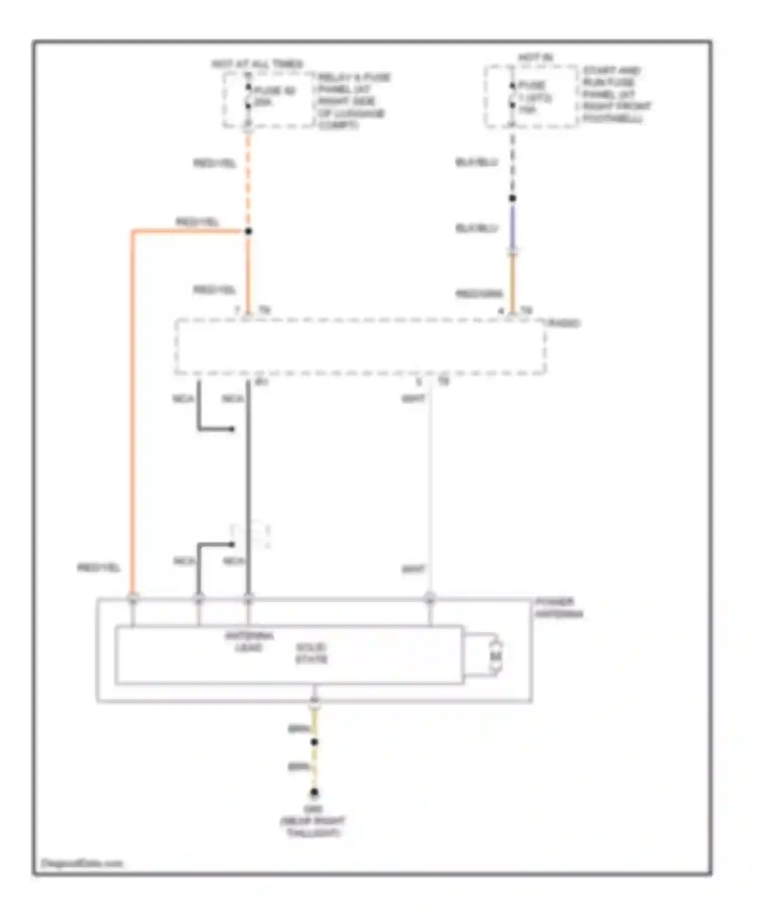 Wiring diagram blk/blu for Audi A8 D2 facelift (1999-2002) (19 of 27)