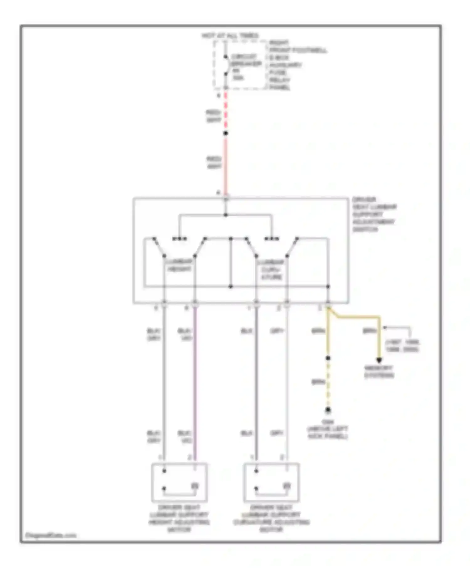 Wiring diagram memory systems for Audi A8 D2 facelift (1999-2002)
