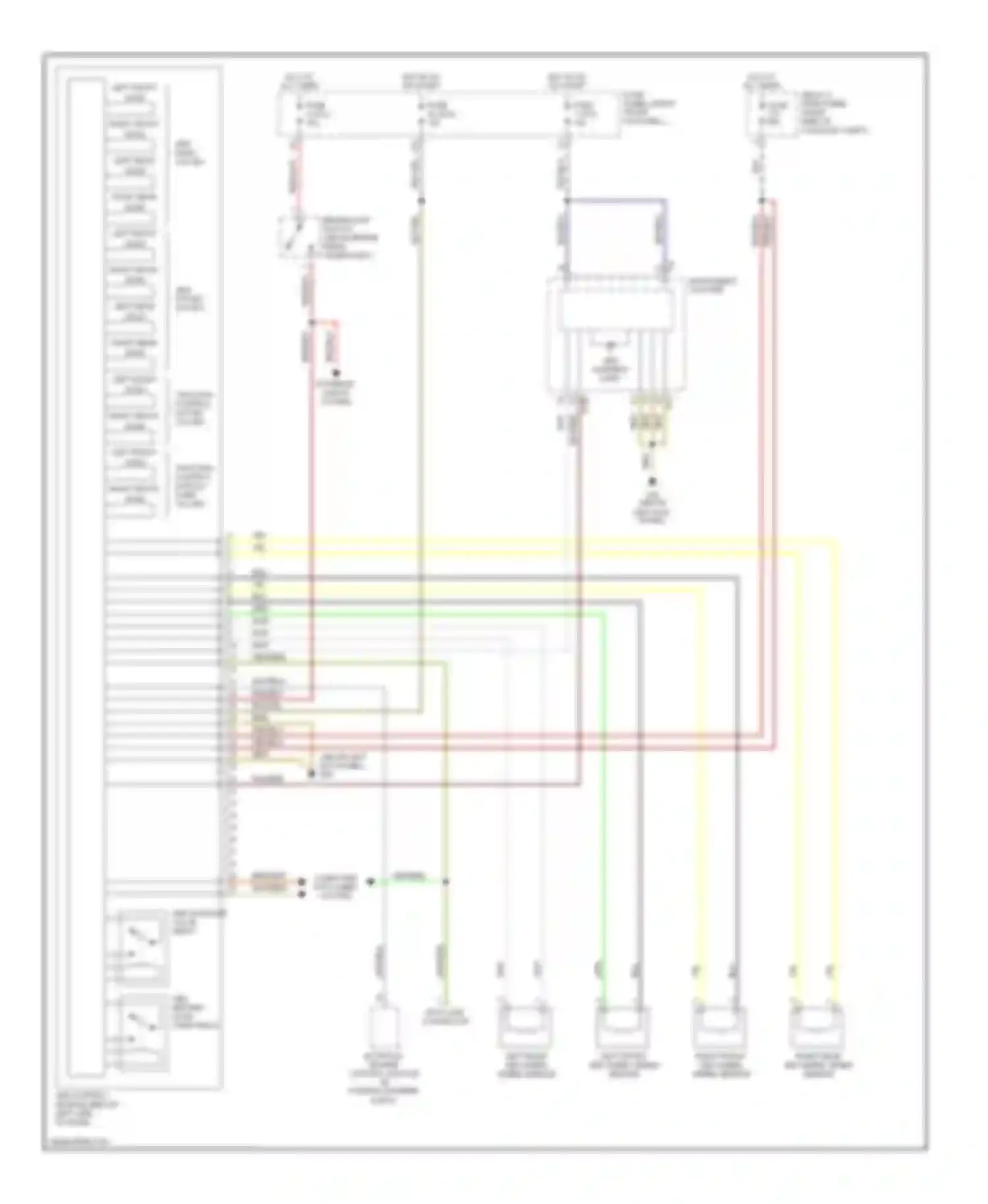 Wiring diagram right front abs wheel speed sensor for Audi A8 D2 facelift (1999-2002)