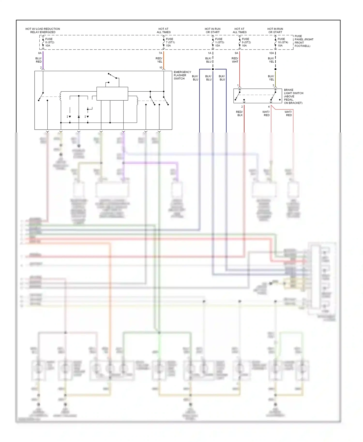 Audi A8 D2 facelift (1999-2002) hot in run or start wiring diagram  (5 of 10)