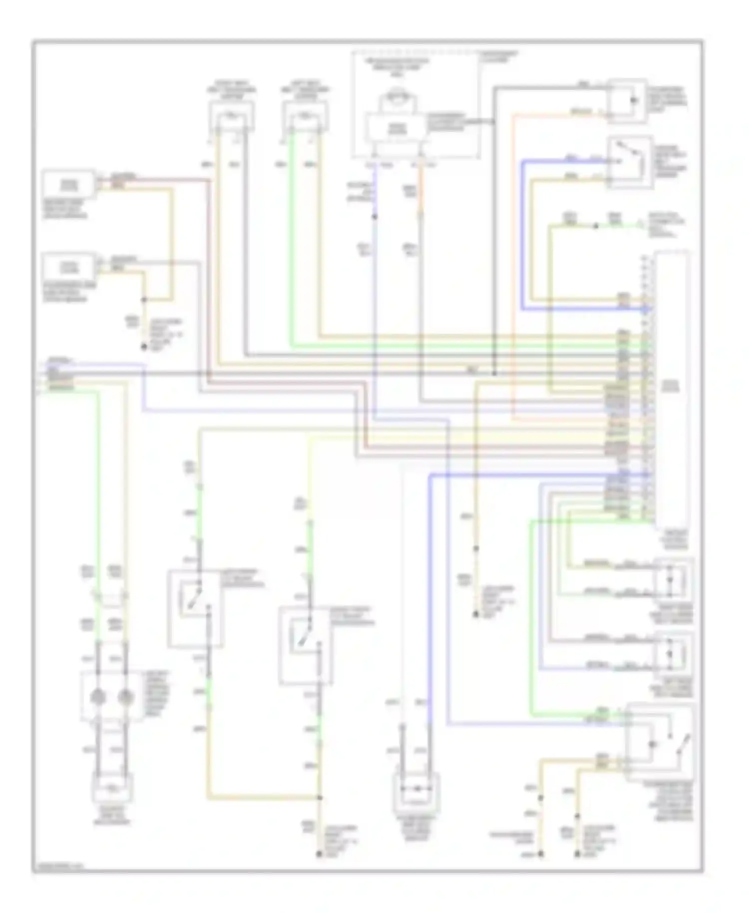 Wiring diagram instrument cluster combination processor for Audi A8 D2 facelift (1999-2002)