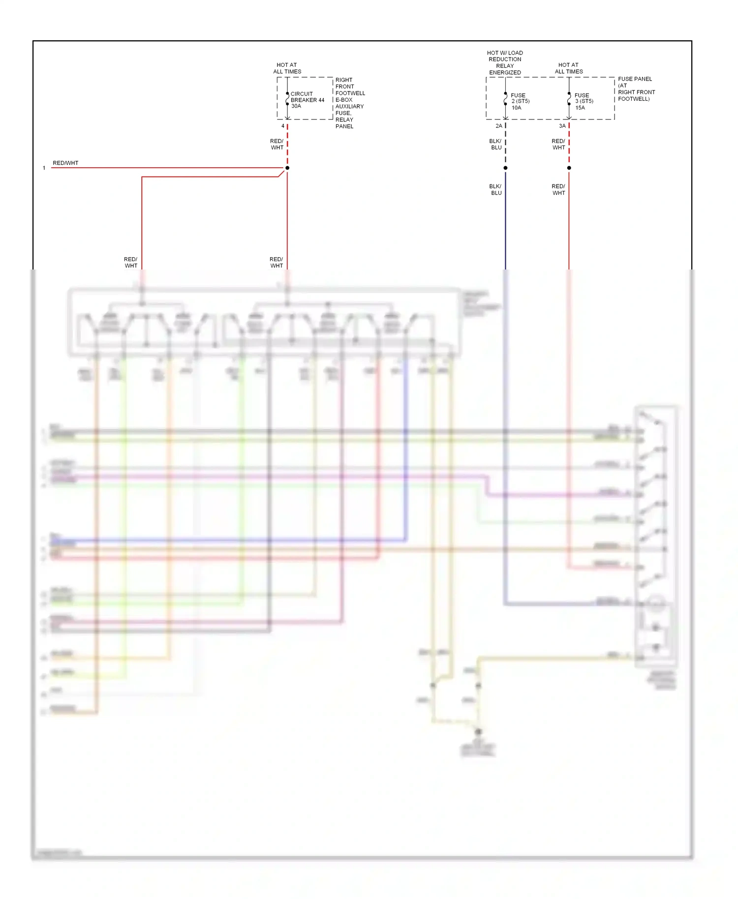 Audi A8 D2 facelift (1999-2002) memory program switch wiring diagram  (1 of 2)