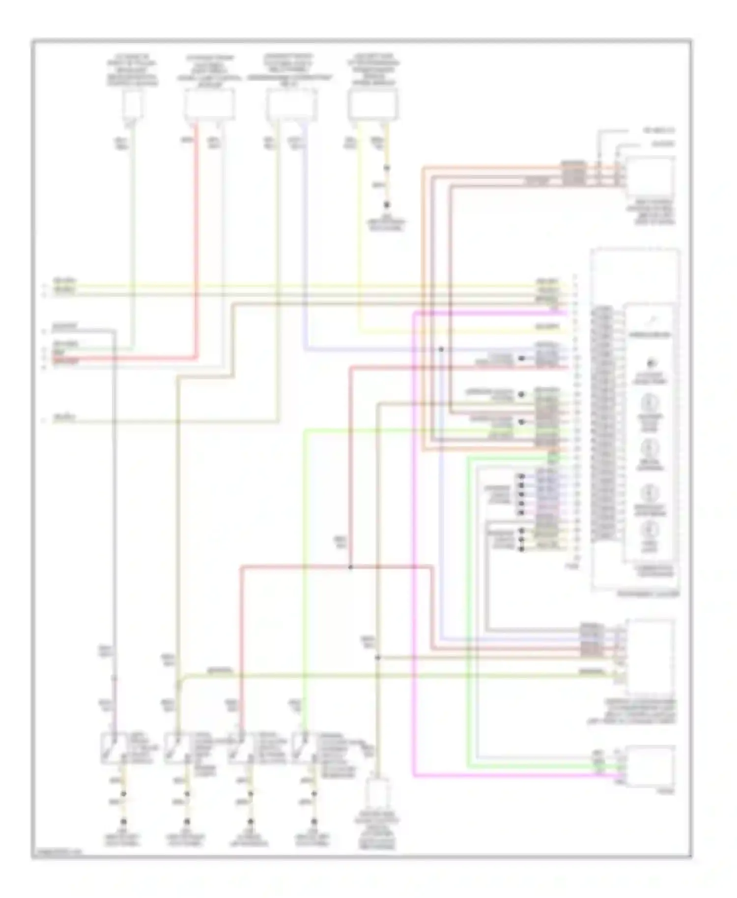 Wiring diagram combination processor for Audi A8 D2 facelift (1999-2002)