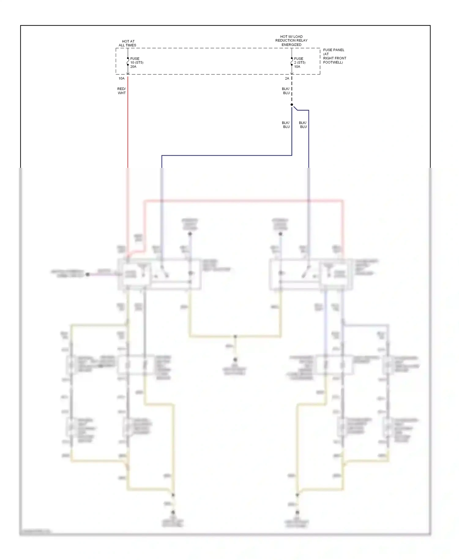 Audi A8 D2 facelift (1999-2002) passenger's heated seat adjuster wiring diagram  (1 of 1)