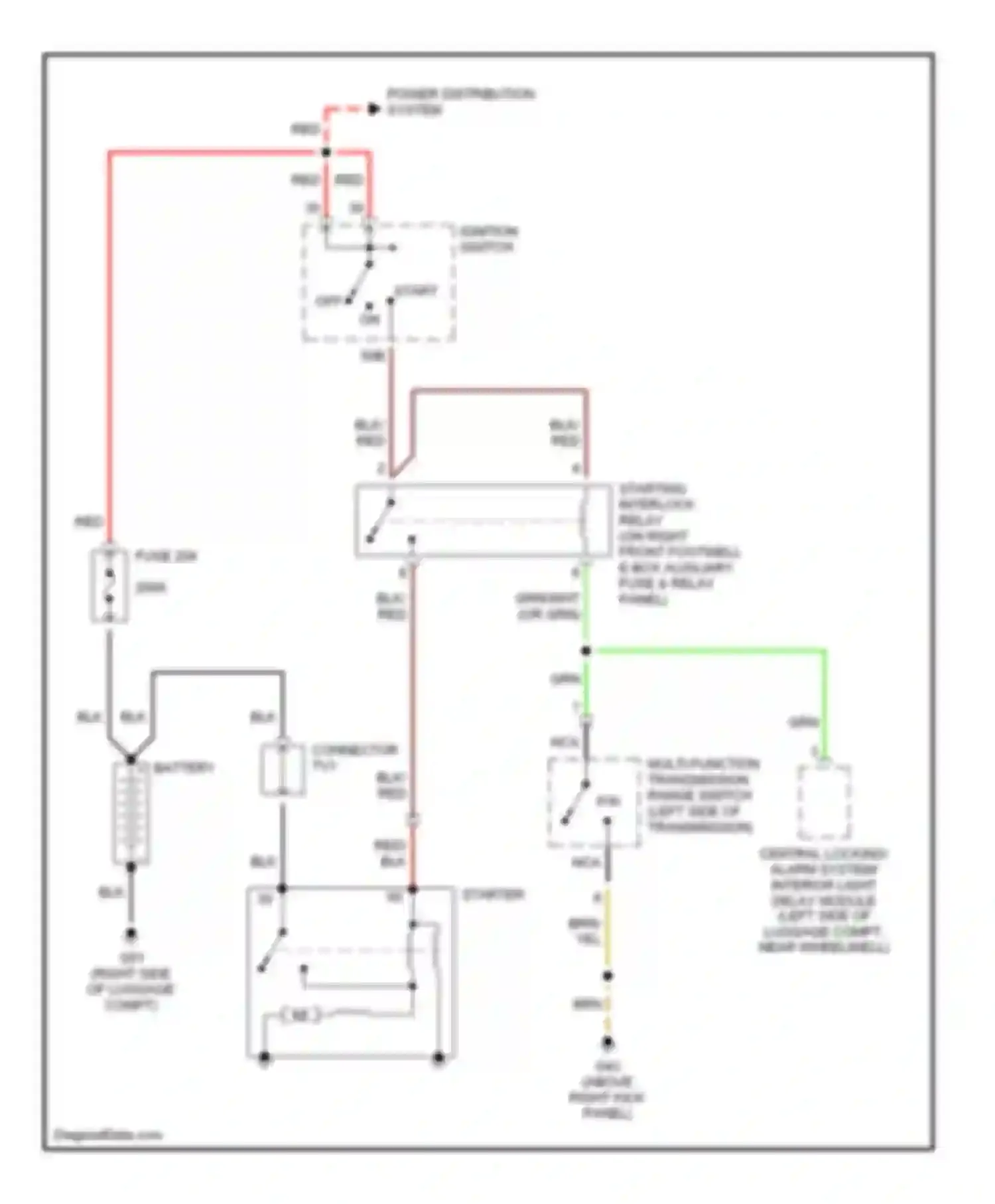 Wiring diagram fuse 204 for Audi A8 D2 facelift (1999-2002)