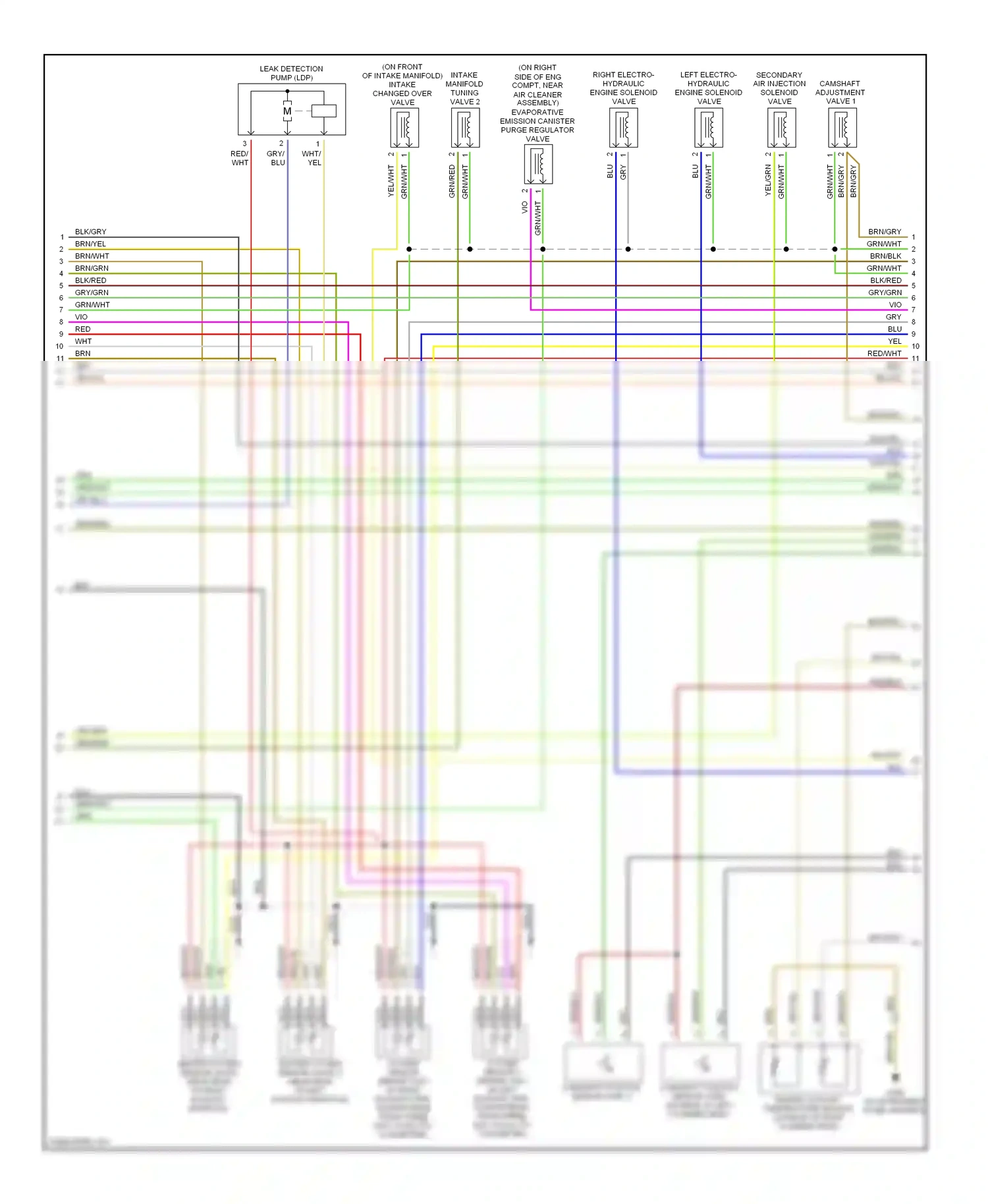 Audi A8 D2 facelift (1999-2002) right electro- hydraulic engine solenoid valve wiring diagram  (1 of 1)