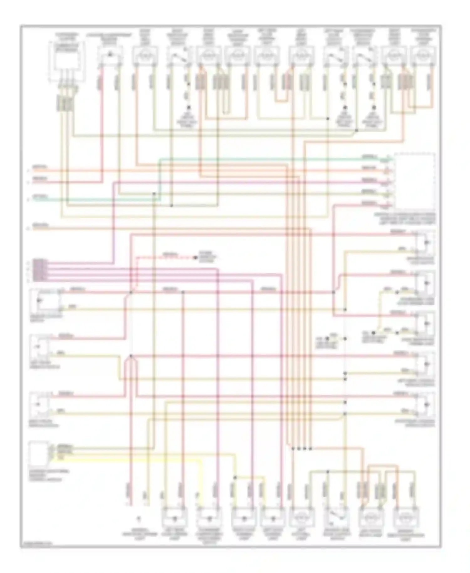 Wiring diagram right front window switch for Audi A8 D2 facelift (1999-2002) (1 of 1)