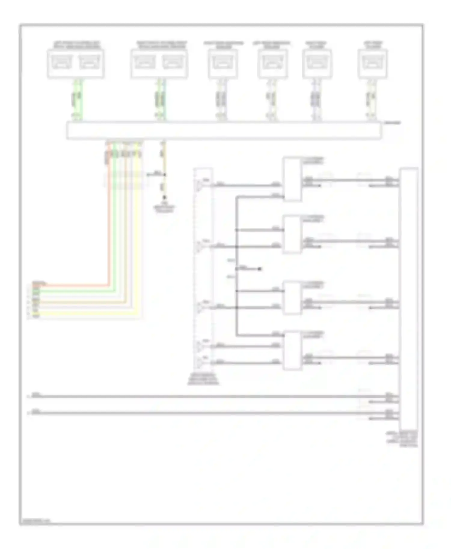 Wiring diagram left rear midrange speaker for Audi A8 D2 facelift (1999-2002)