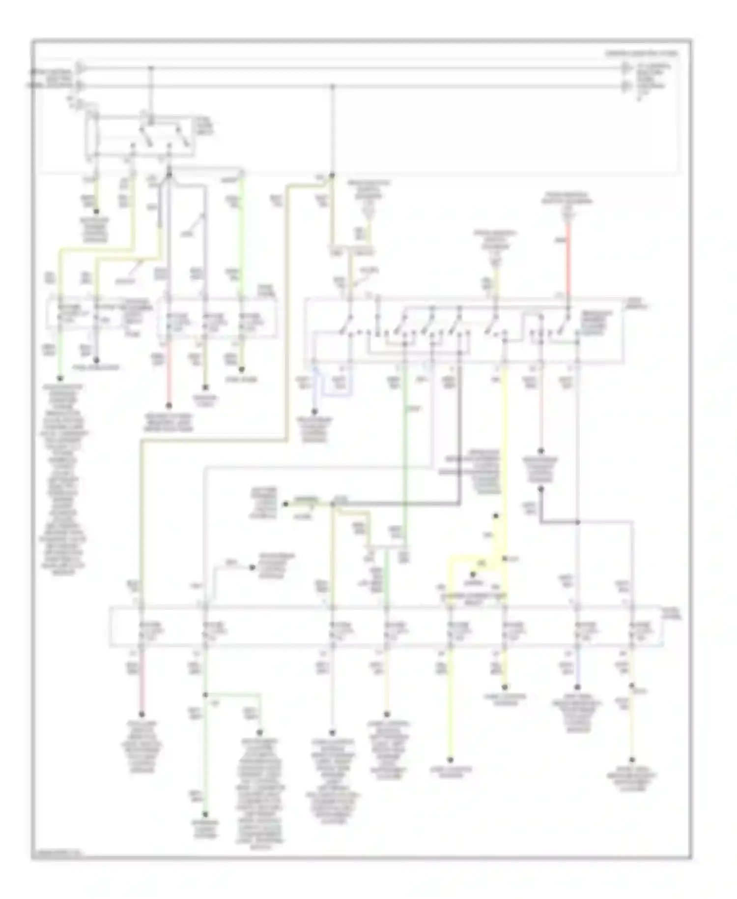 Wiring diagram right high beam headlight, instrument cluster for Audi A8 D2 facelift (1999-2002) (1 of 1)