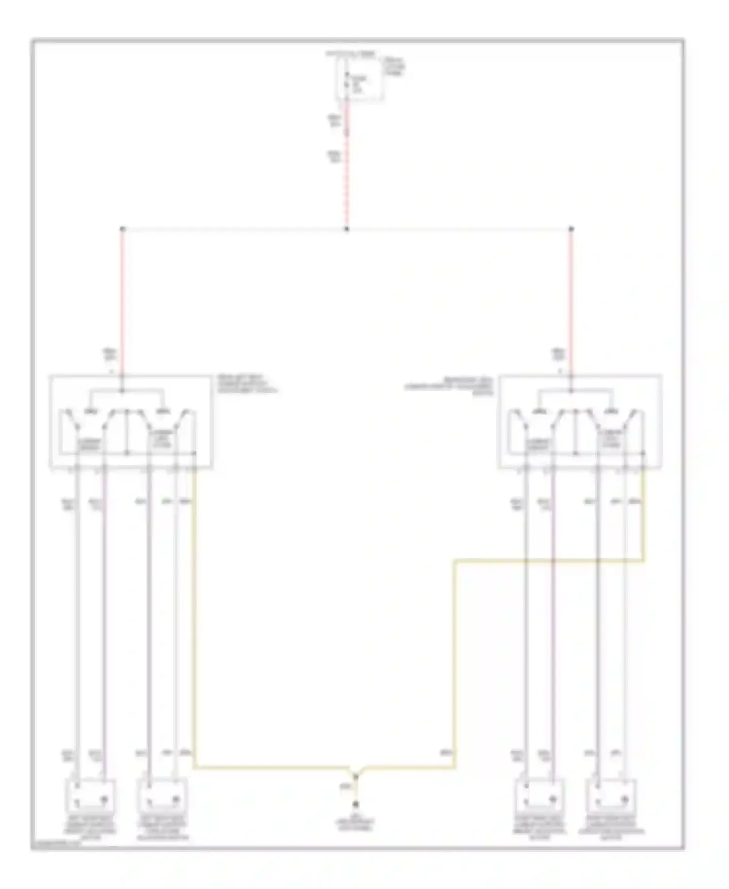 Wiring diagram right rear seat lumbar support height adjusting motor for Audi A8 D2 facelift (1999-2002) (1 of 1)