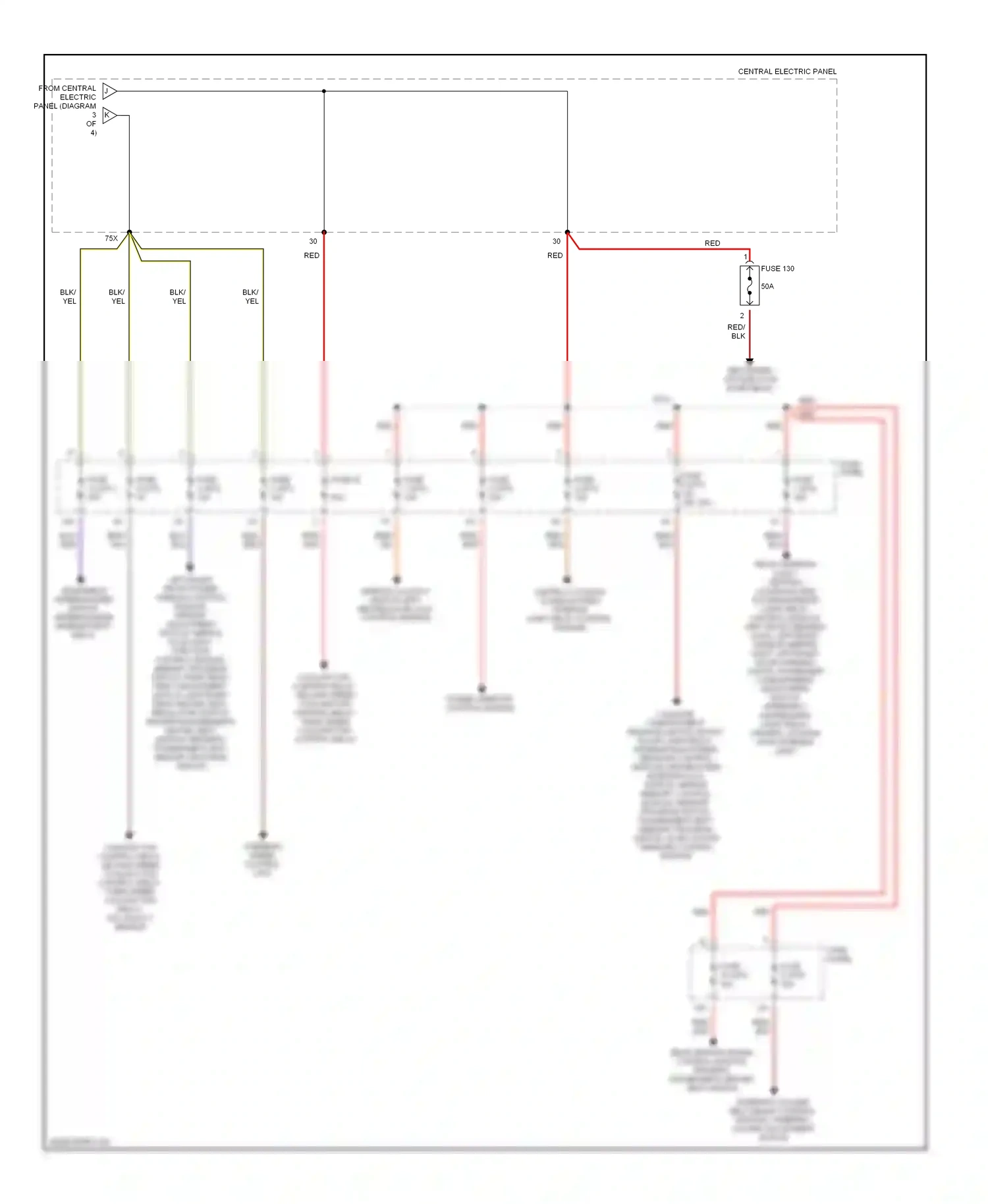 Audi A8 D2 facelift (1999-2002) steering column/ belt height control module, steering column adjustment switch wiring diagram  (1 of 1)