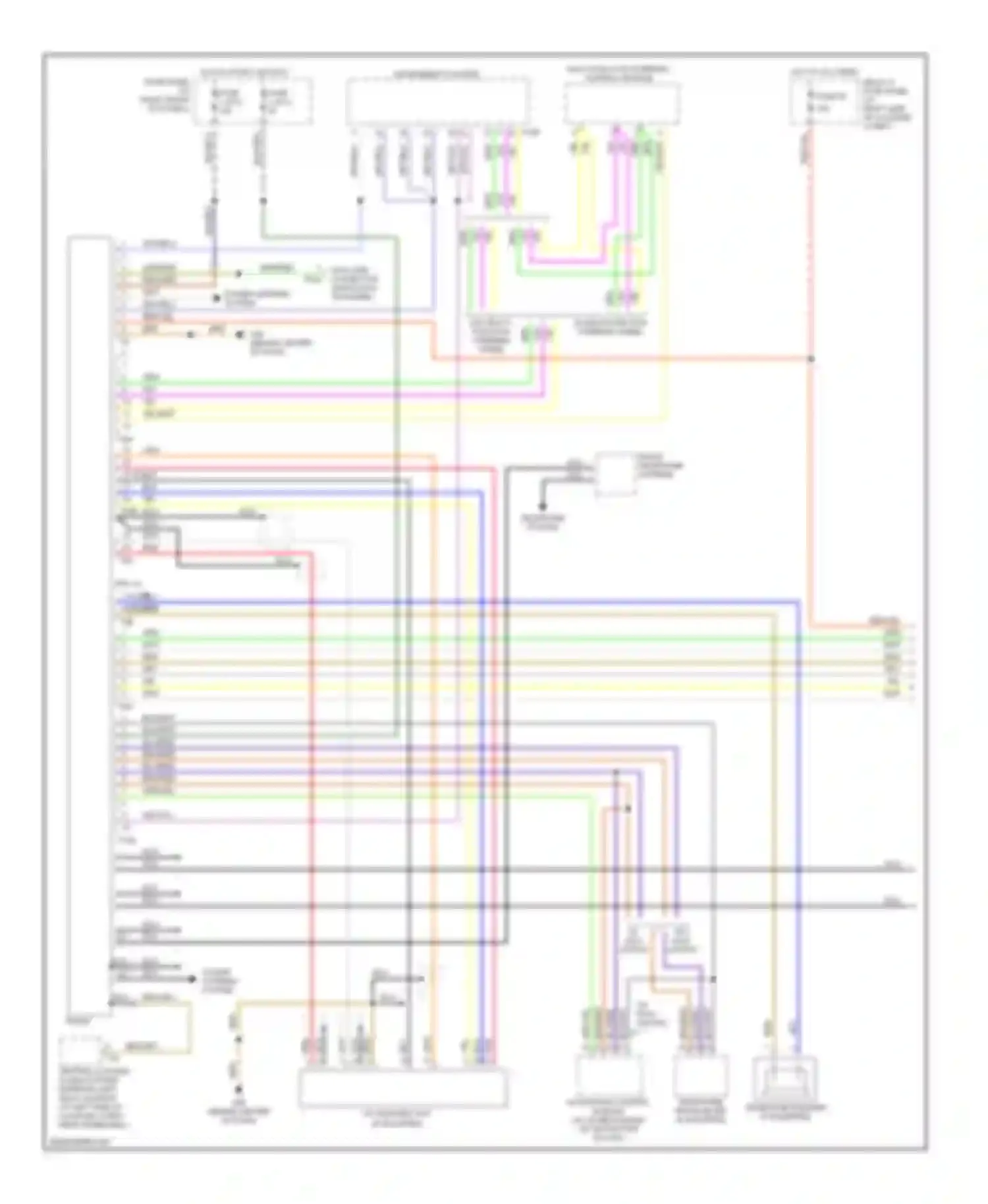 Wiring diagram w/o multi-function steering wheel for Audi A8 D2 facelift (1999-2002)