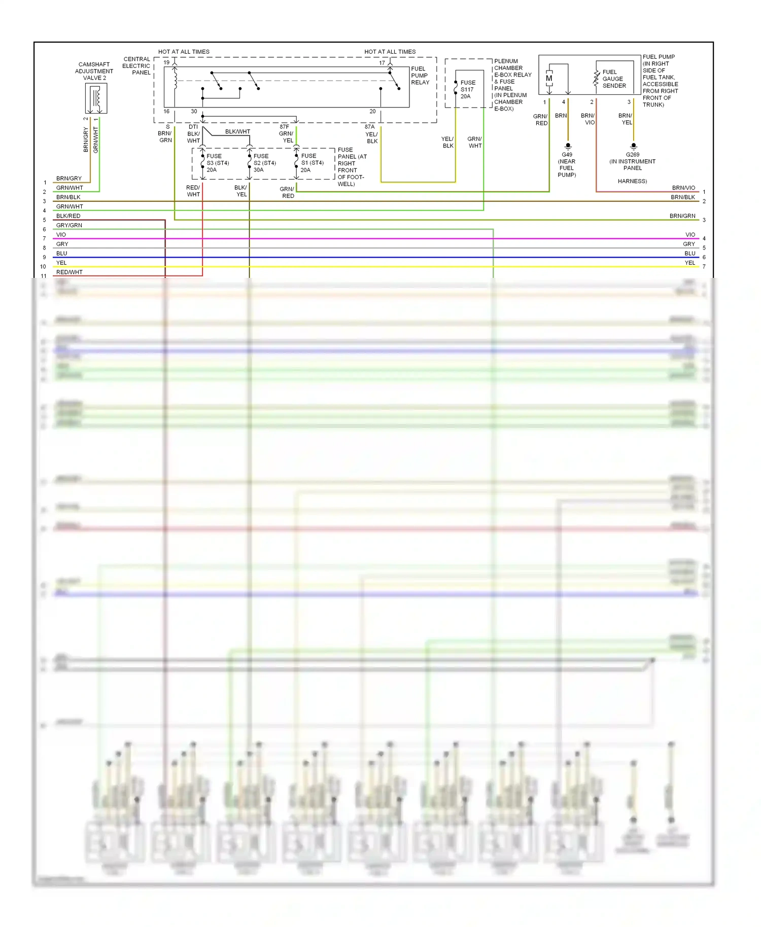 Wiring diagram yel for Audi A8 D2 facelift (1999-2002) (19 of 49)