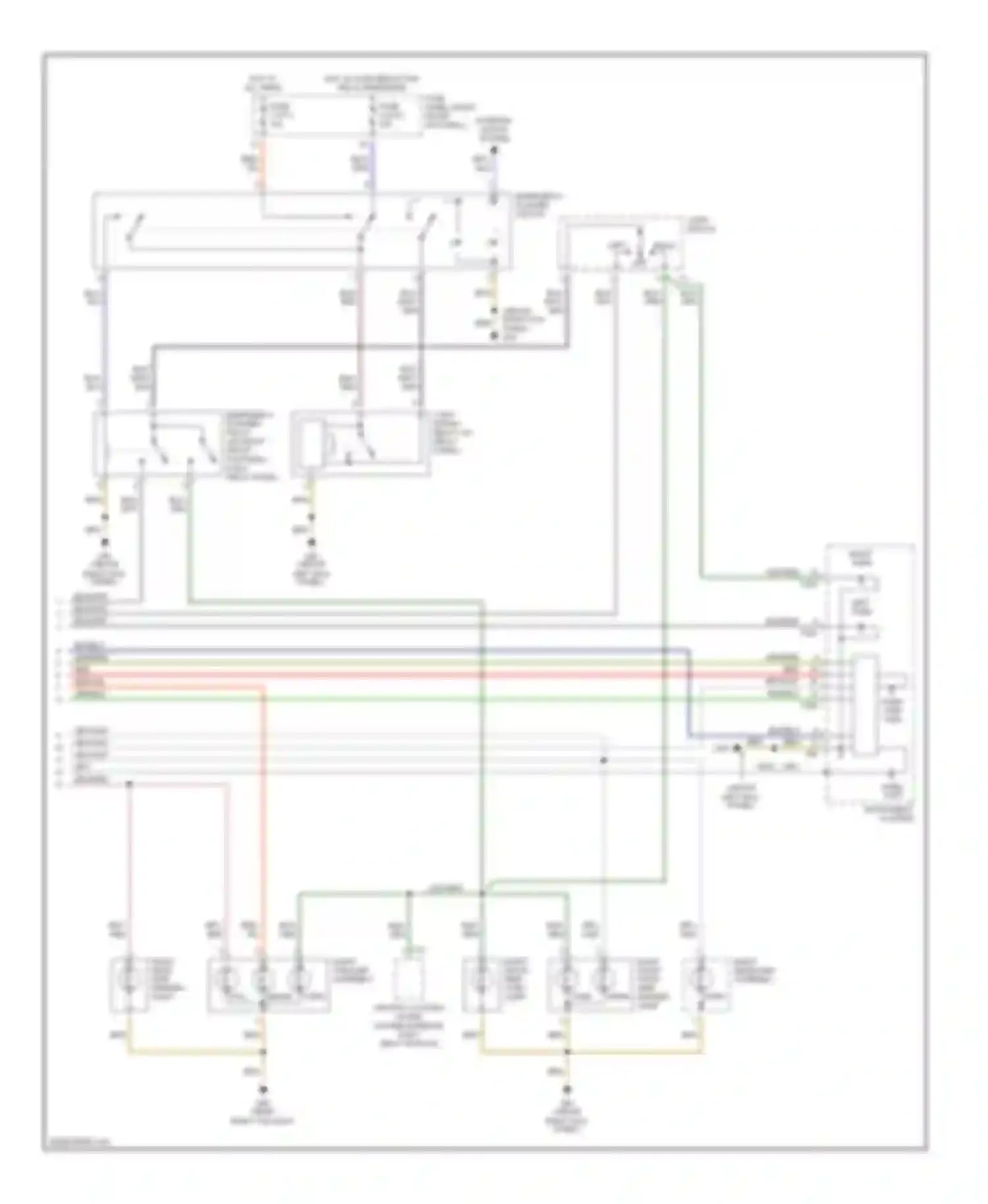 A8 Audi D2 (1994-1999): Exterior lamps circuit, without drl (2 of 2)