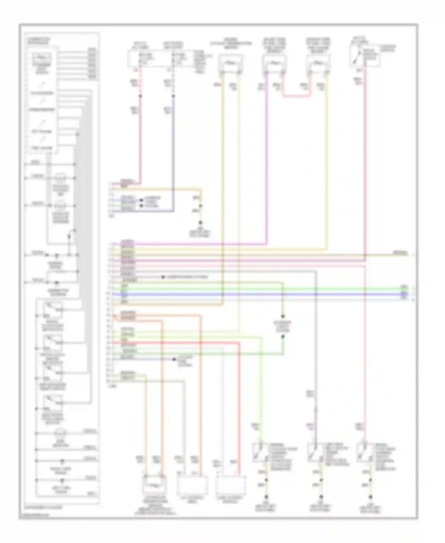A8 Audi D2 (1994-1999): Instrument cluster circuit (1 of 3)