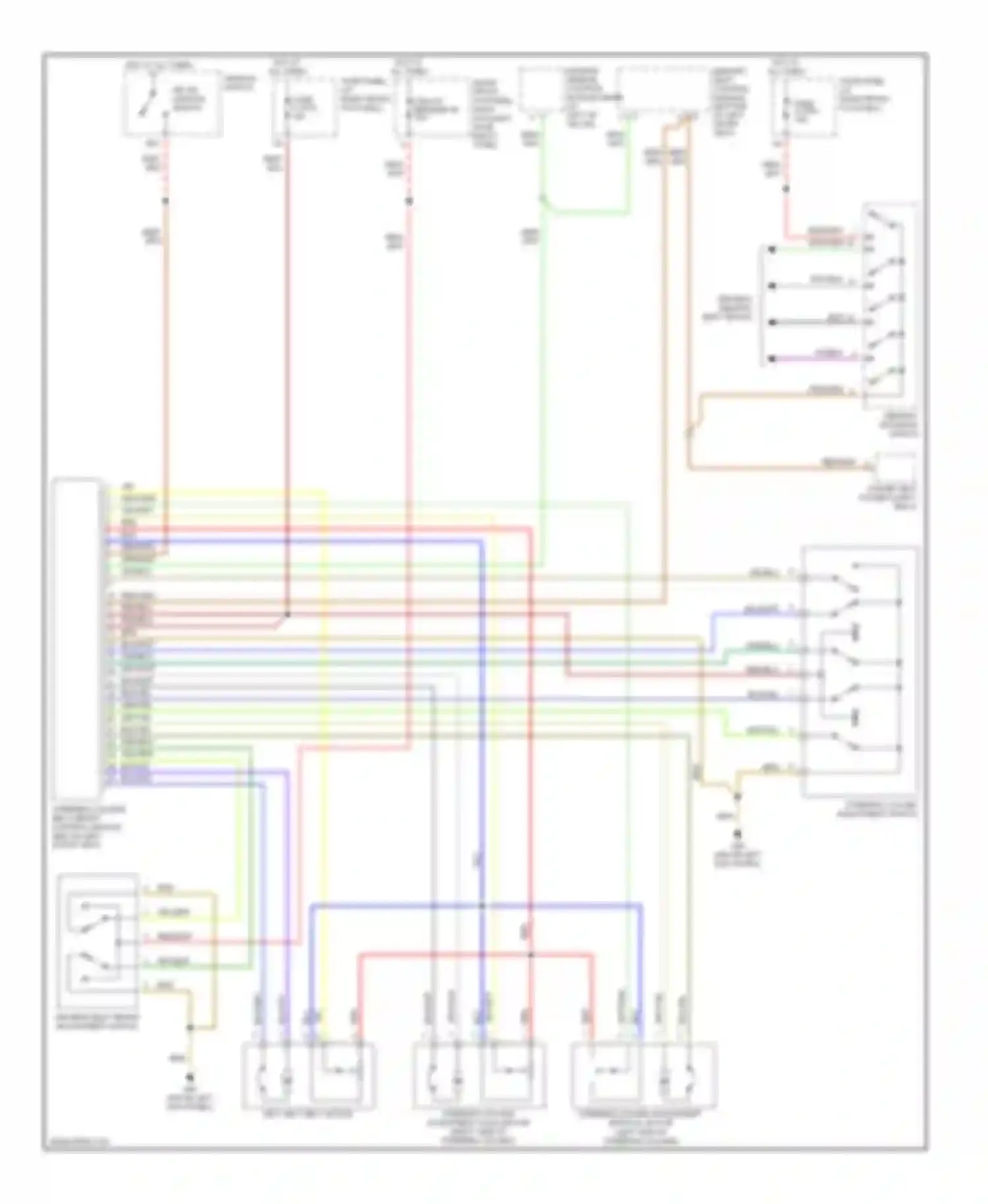 A8 Audi D2 (1994-1999): Memory column & belt height circuit
