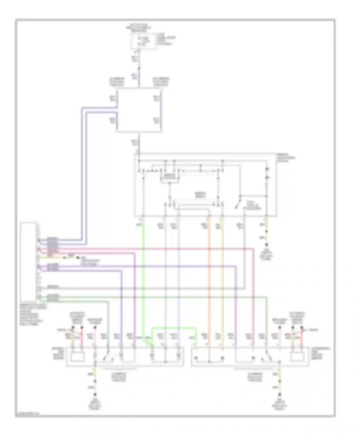 A8 Audi D2 (1994-1999): Power mirrors circuit