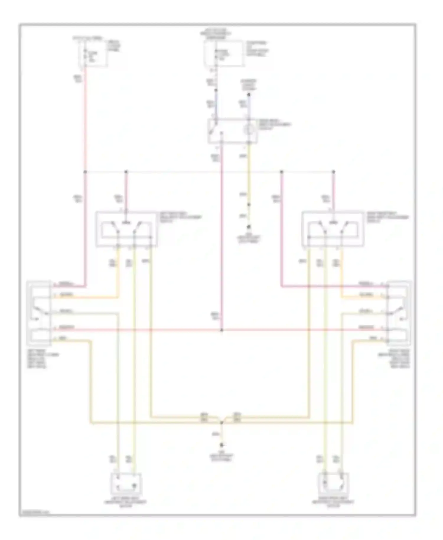 A8 Audi D2 (1994-1999): Rear power headrest circuit