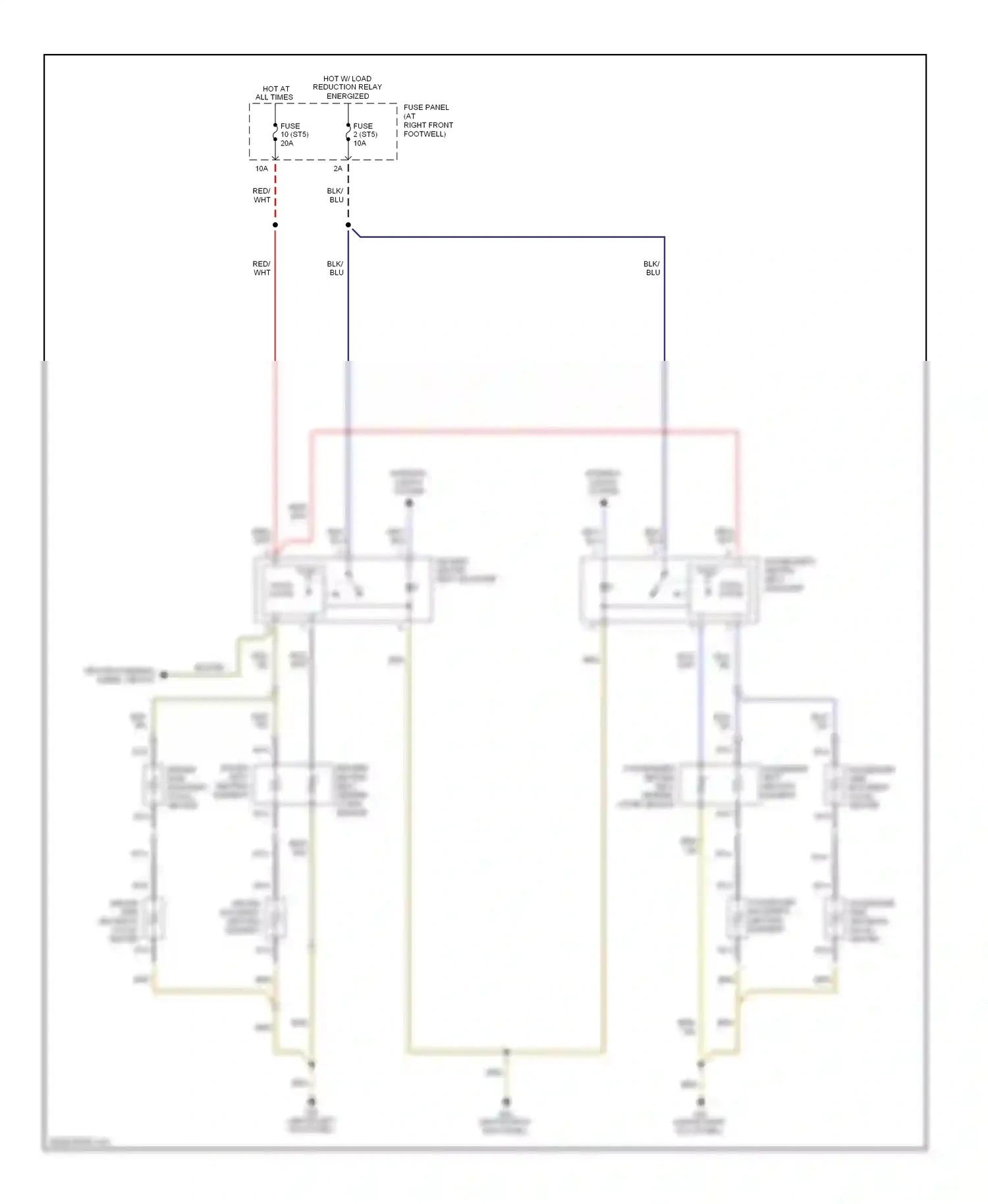Audi A8 D2 (1994-1999) drivers heated seat temper- ature sensor wiring diagram  (1 of 1)