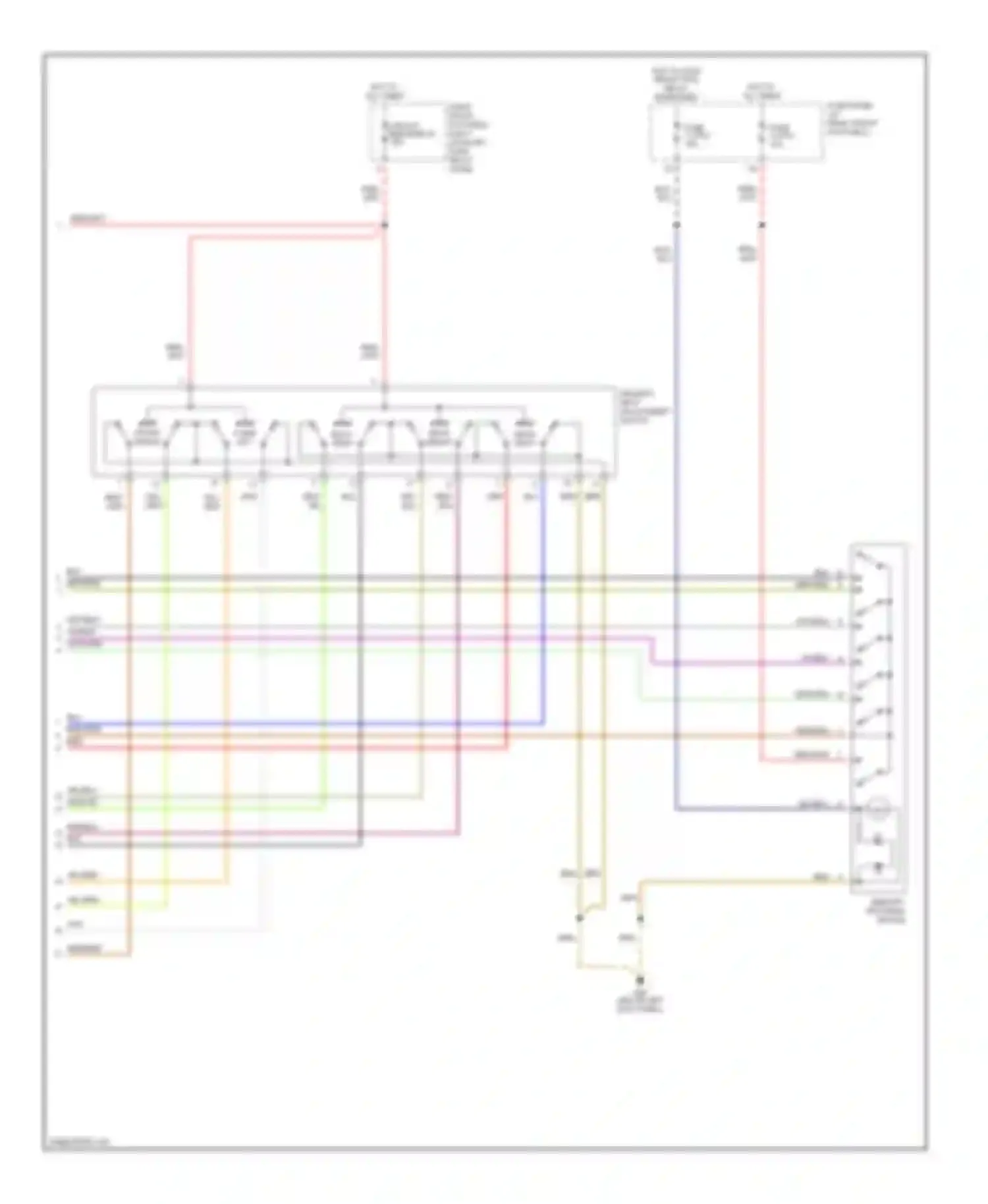 Wiring diagram fore/ aft for Audi A8 D2 (1994-1999) (1 of 2)