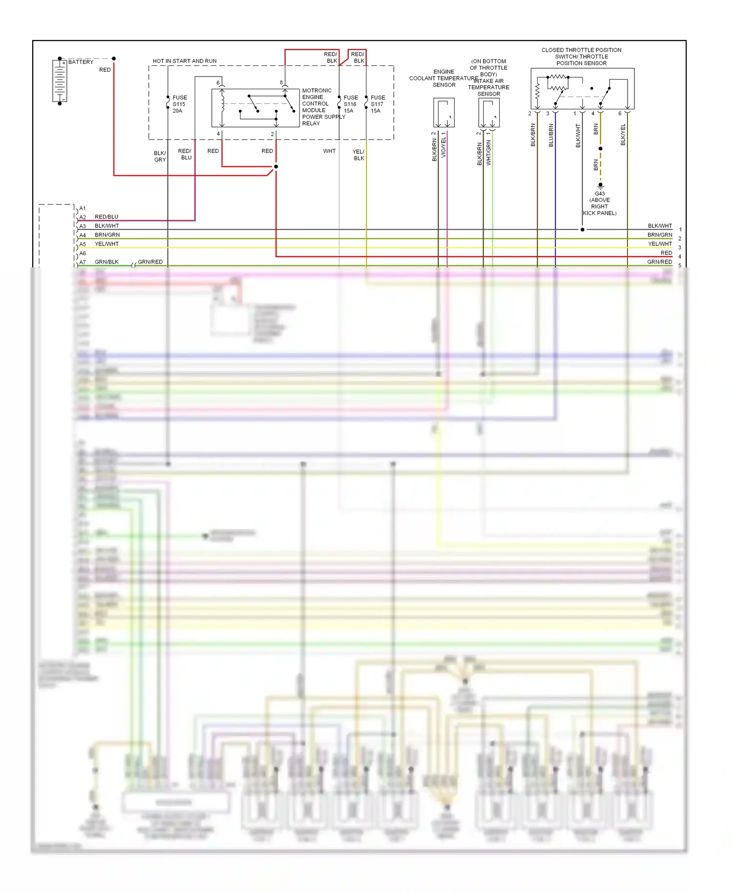 Audi A8 D2 (1994-1999) grn/brn wiring diagram  (3 of 3)