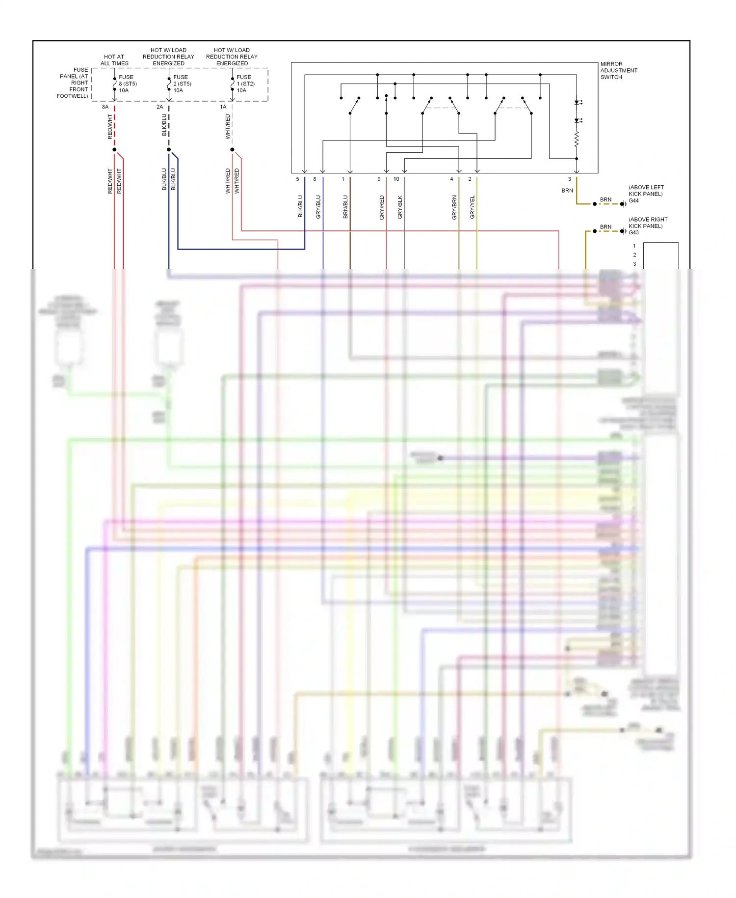 Audi A8 D2 (1994-1999) grn/red wiring diagram  (25 of 27)