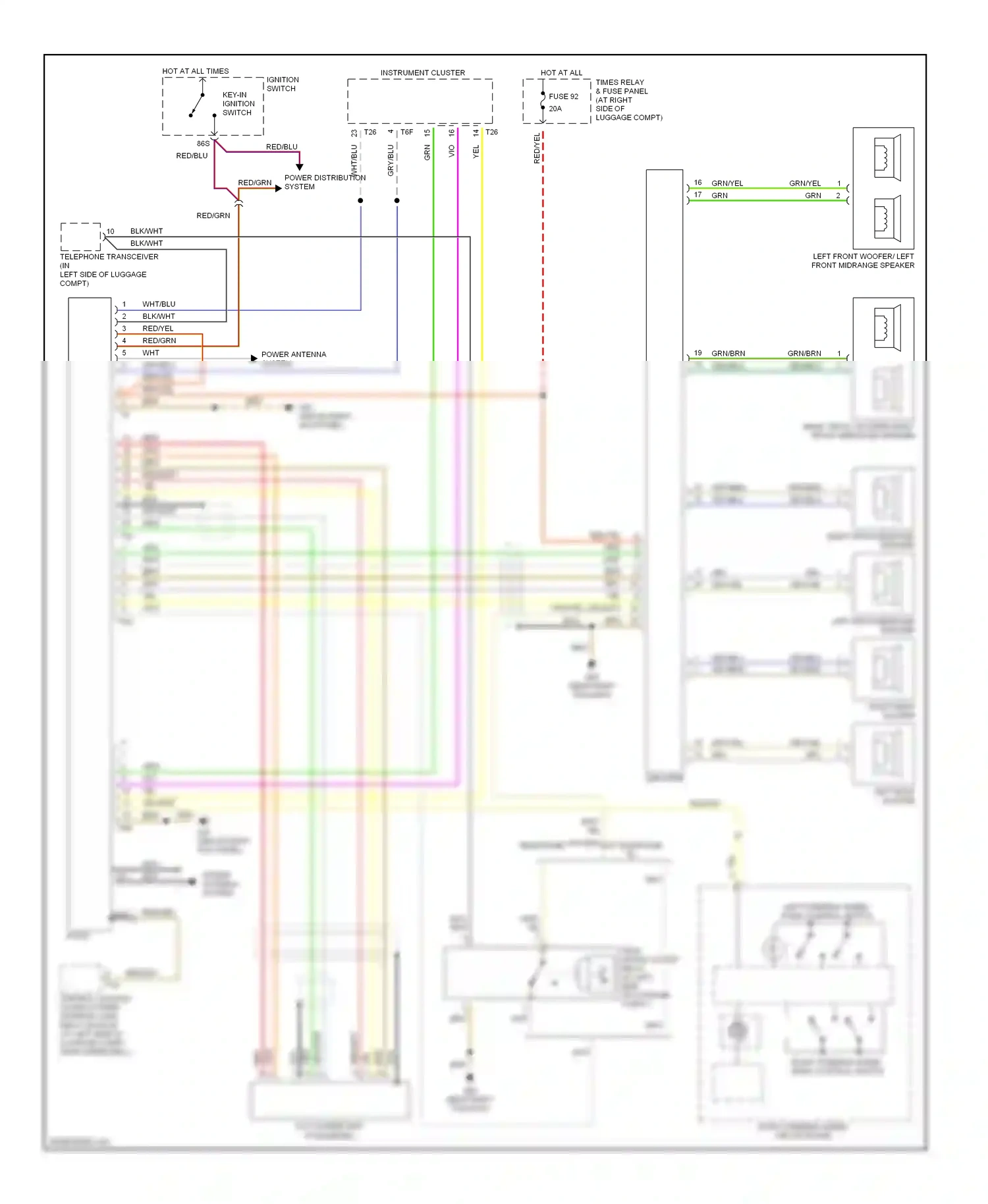 Audi A8 D2 (1994-1999) gry/blu wiring diagram  (12 of 14)
