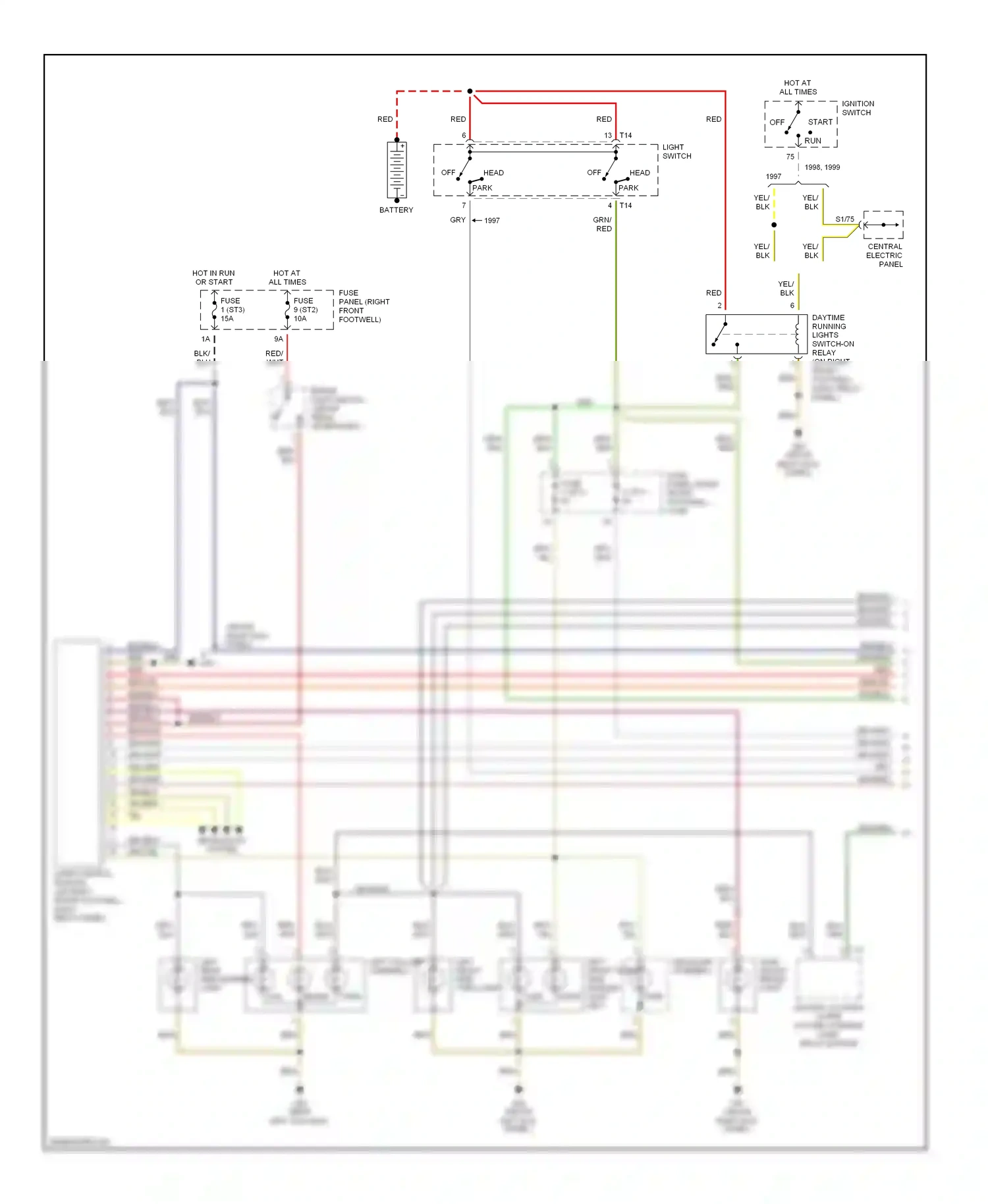 Audi A8 D2 (1994-1999) gry/wht wiring diagram  (2 of 15)