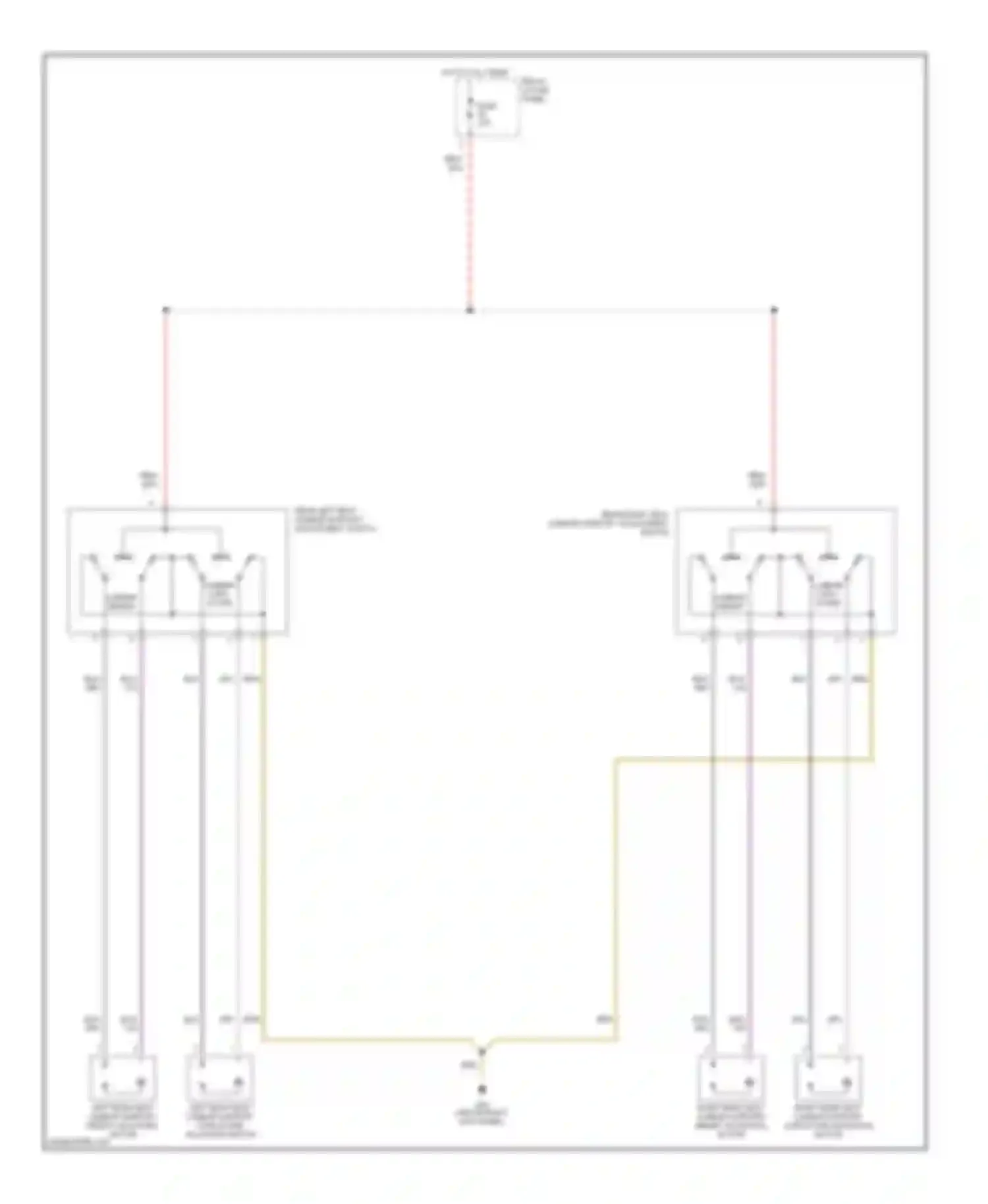 Wiring diagram left rear seat lumbar support height adjusting motor for Audi A8 D2 (1994-1999)