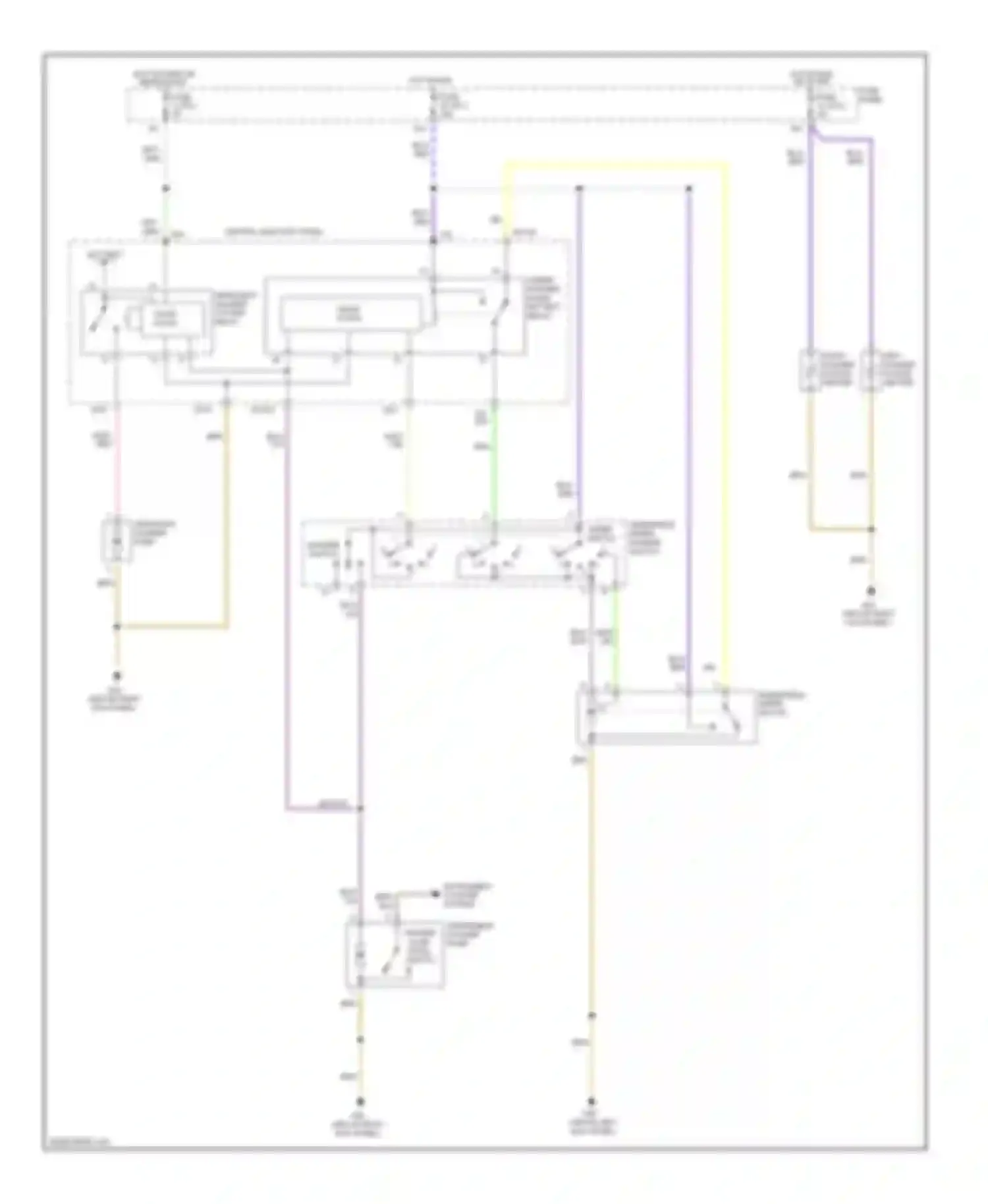 Wiring diagram washer switch for Audi A8 D2 (1994-1999)