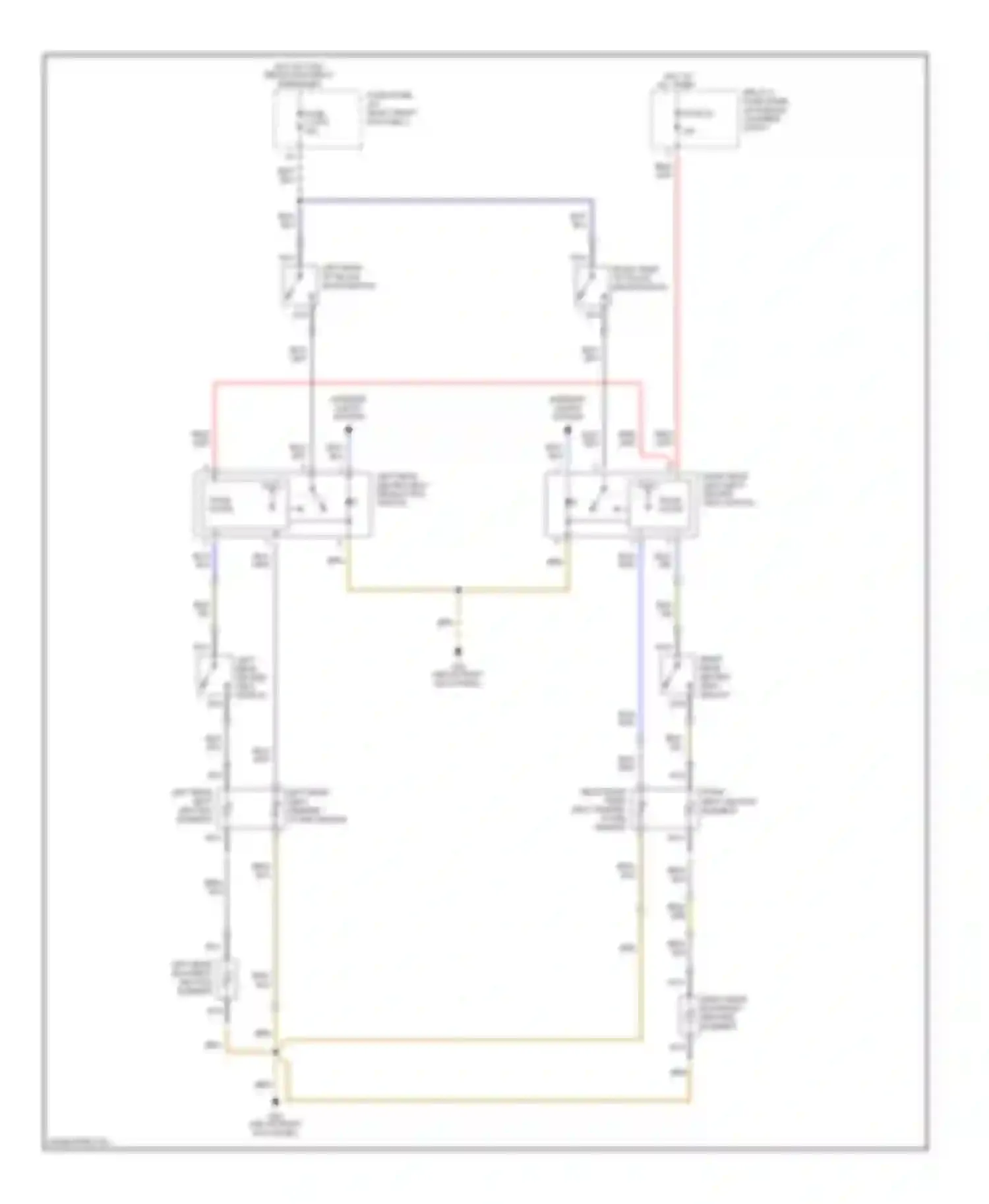 Wiring diagram left rear seat heating element for Audi A8 D2 (1994-1999)