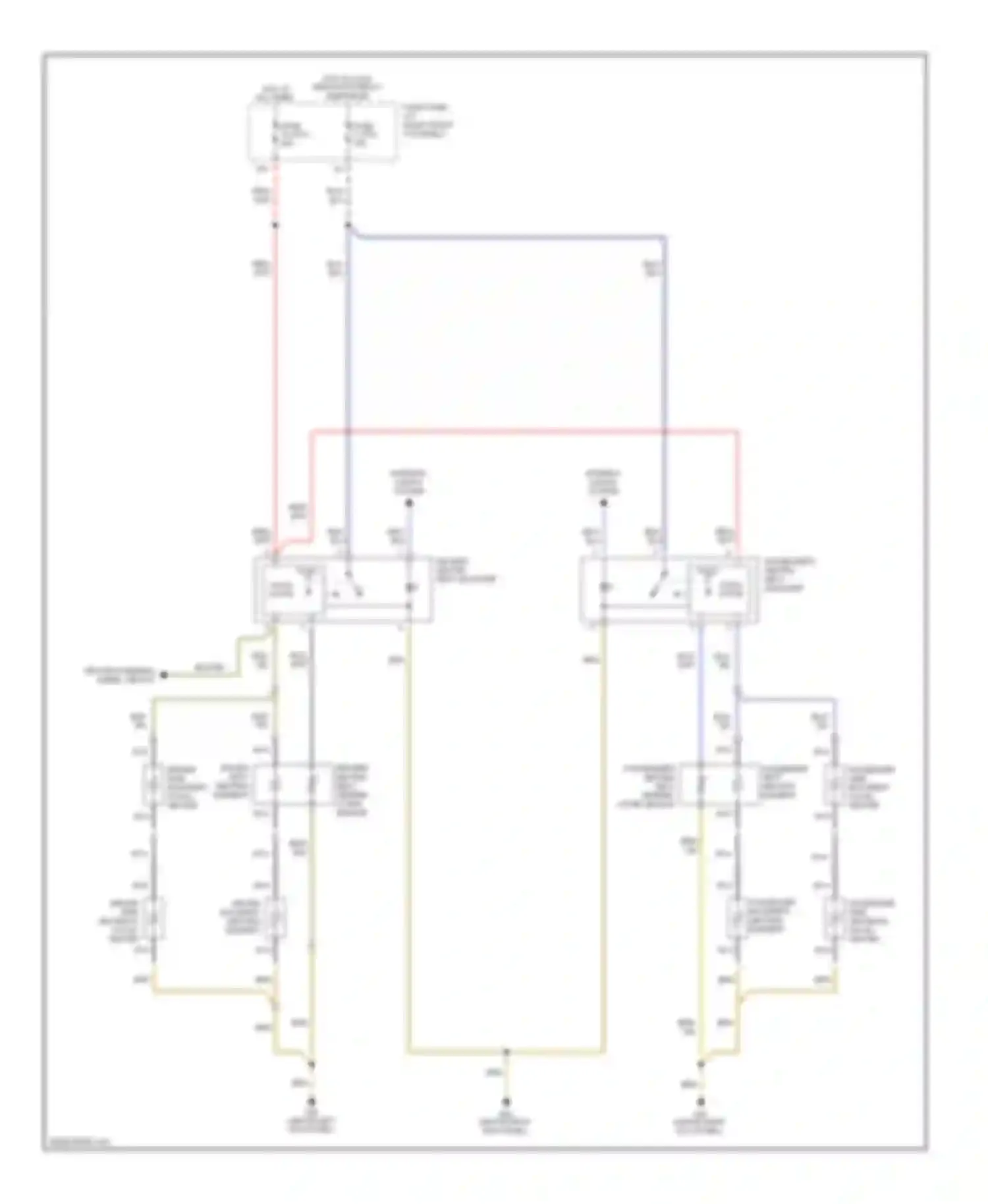 Wiring diagram passenger side seatback facial heater for Audi A8 D2 (1994-1999)
