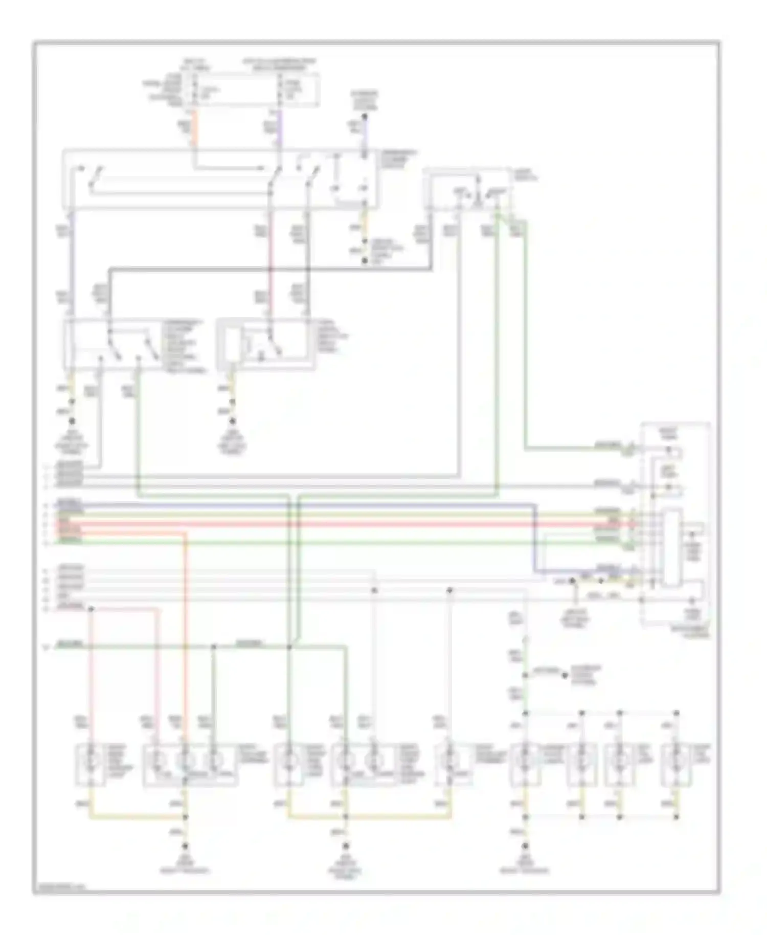Wiring diagram left turn for Audi A8 D2 (1994-1999)
