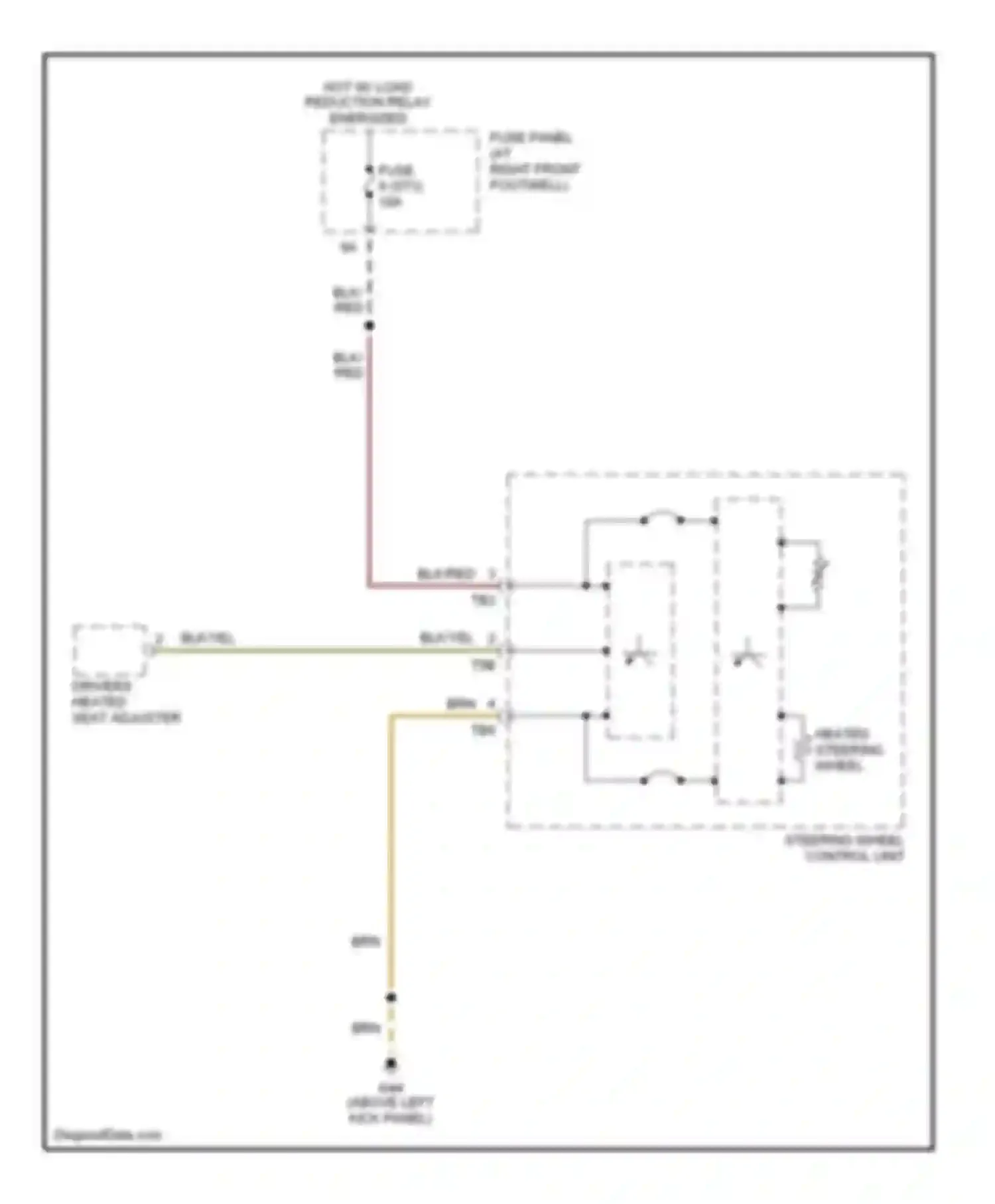 Wiring diagram steering wheel control unit for Audi A8 D2 (1994-1999)